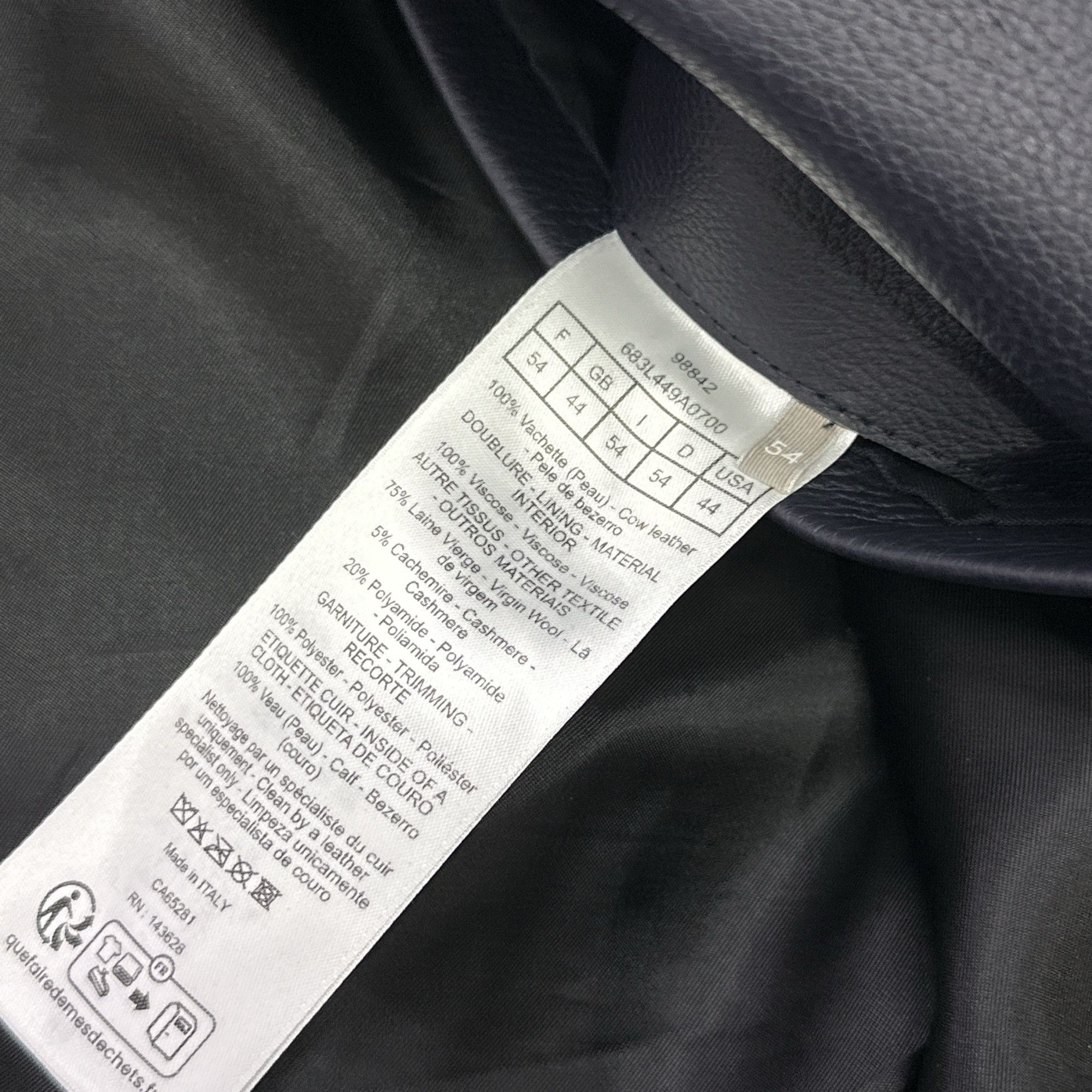 Dior Dior Leather Ribbed Bomber Jacket Size 54 Size US L / EU 52-54 / 3 - 5 Thumbnail