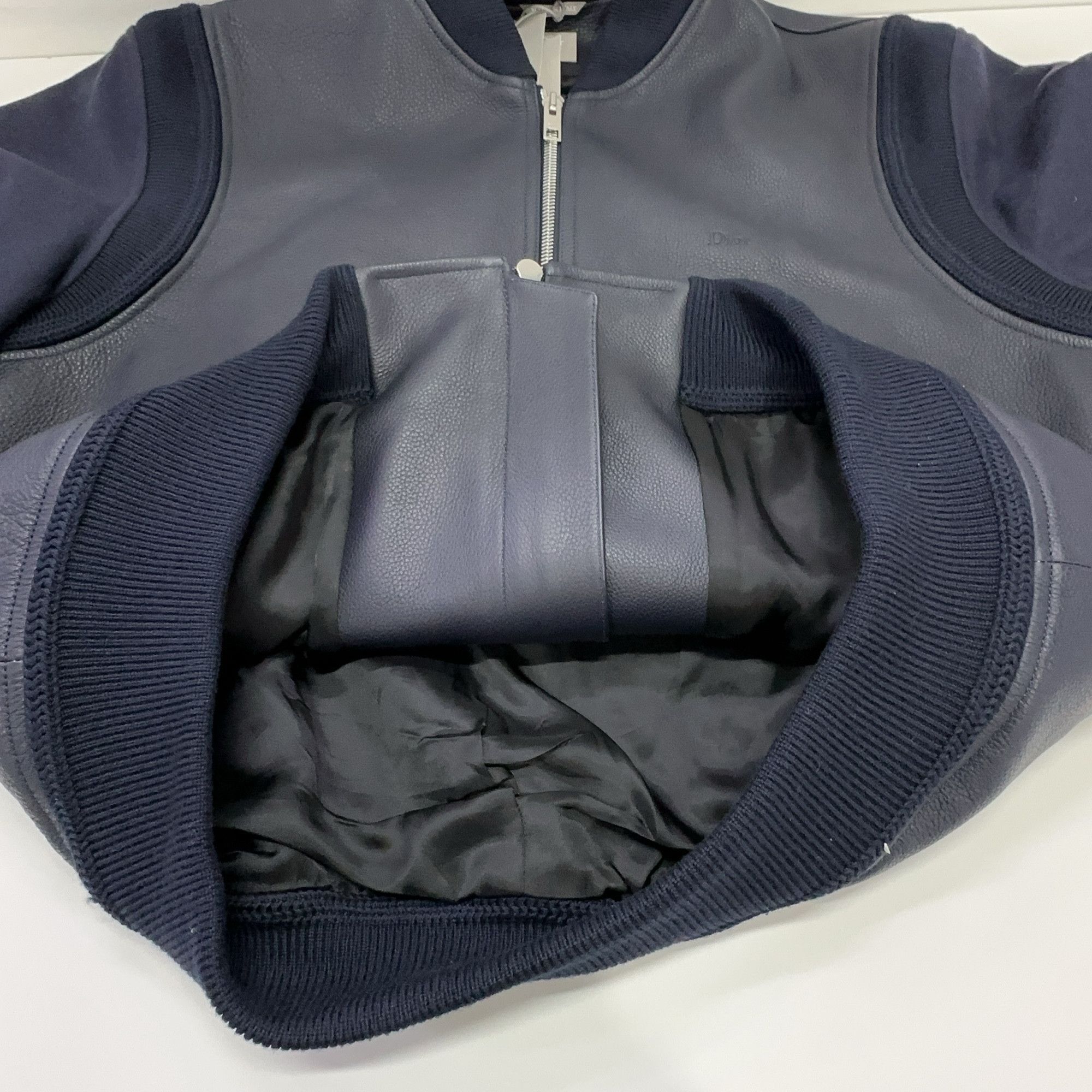 Dior Dior Leather Ribbed Bomber Jacket Size 54 Size US L / EU 52-54 / 3 - 7 Thumbnail