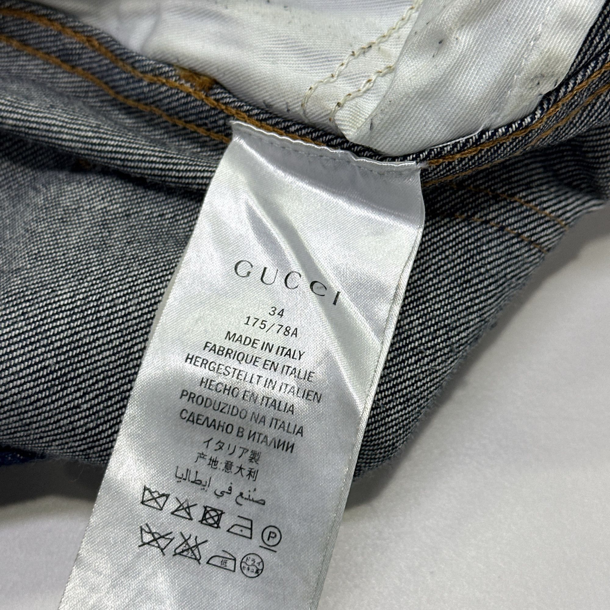 Gucci Gucci Tiger Embroidered Denim Jeans Size 34 Size US 34 / EU 50 - 4 Thumbnail