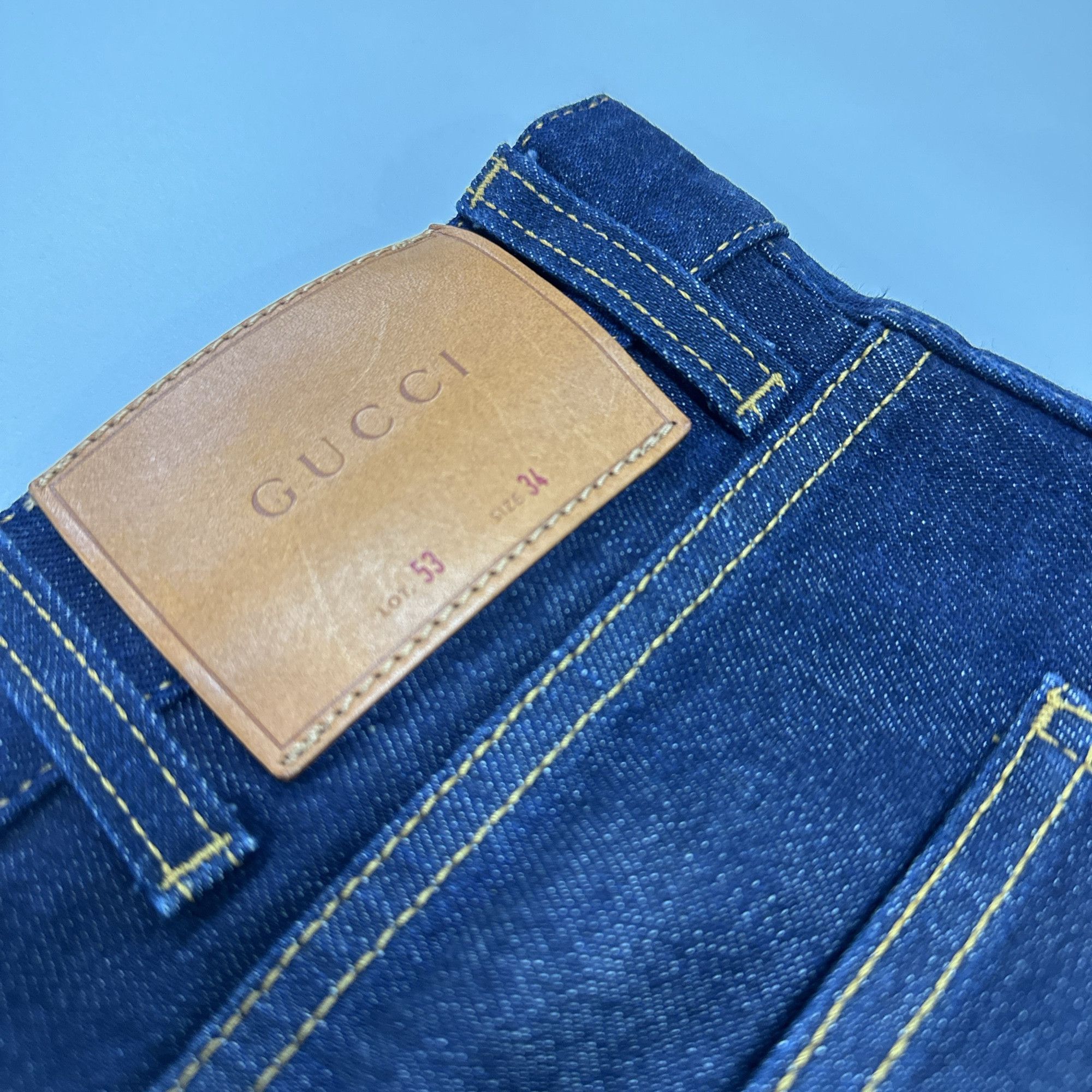 Gucci Gucci Tiger Embroidered Denim Jeans Size 34 Size US 34 / EU 50 - 7 Thumbnail
