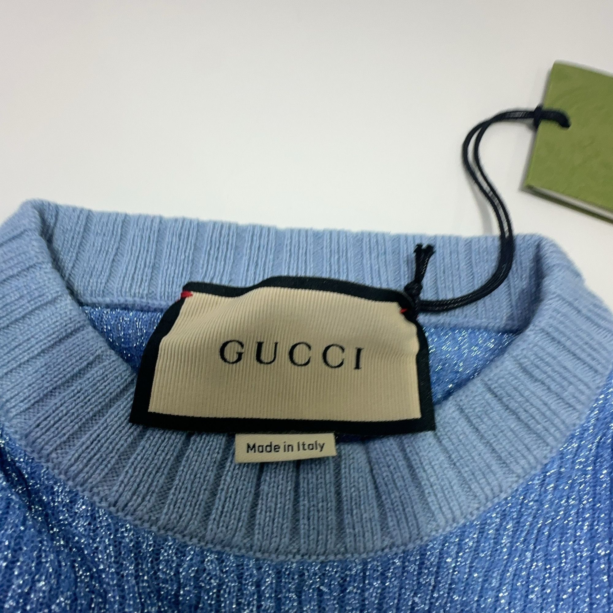 Gucci Gucci Metallic Knit Long Sleeve Top Size S Size S / US 4 / IT 40 - 3 Thumbnail