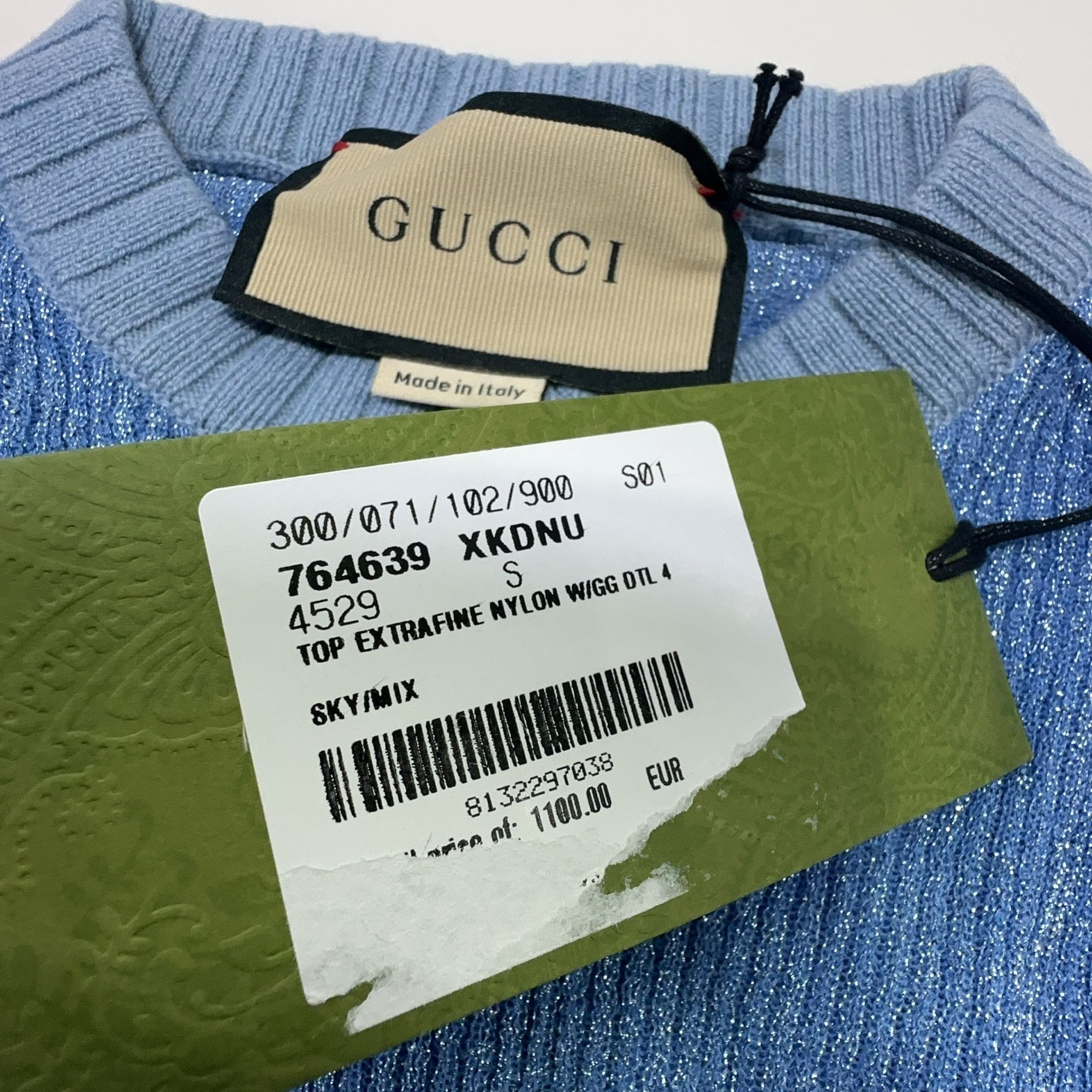 Gucci Gucci Metallic Knit Long Sleeve Top Size S Size S / US 4 / IT 40 - 4 Thumbnail