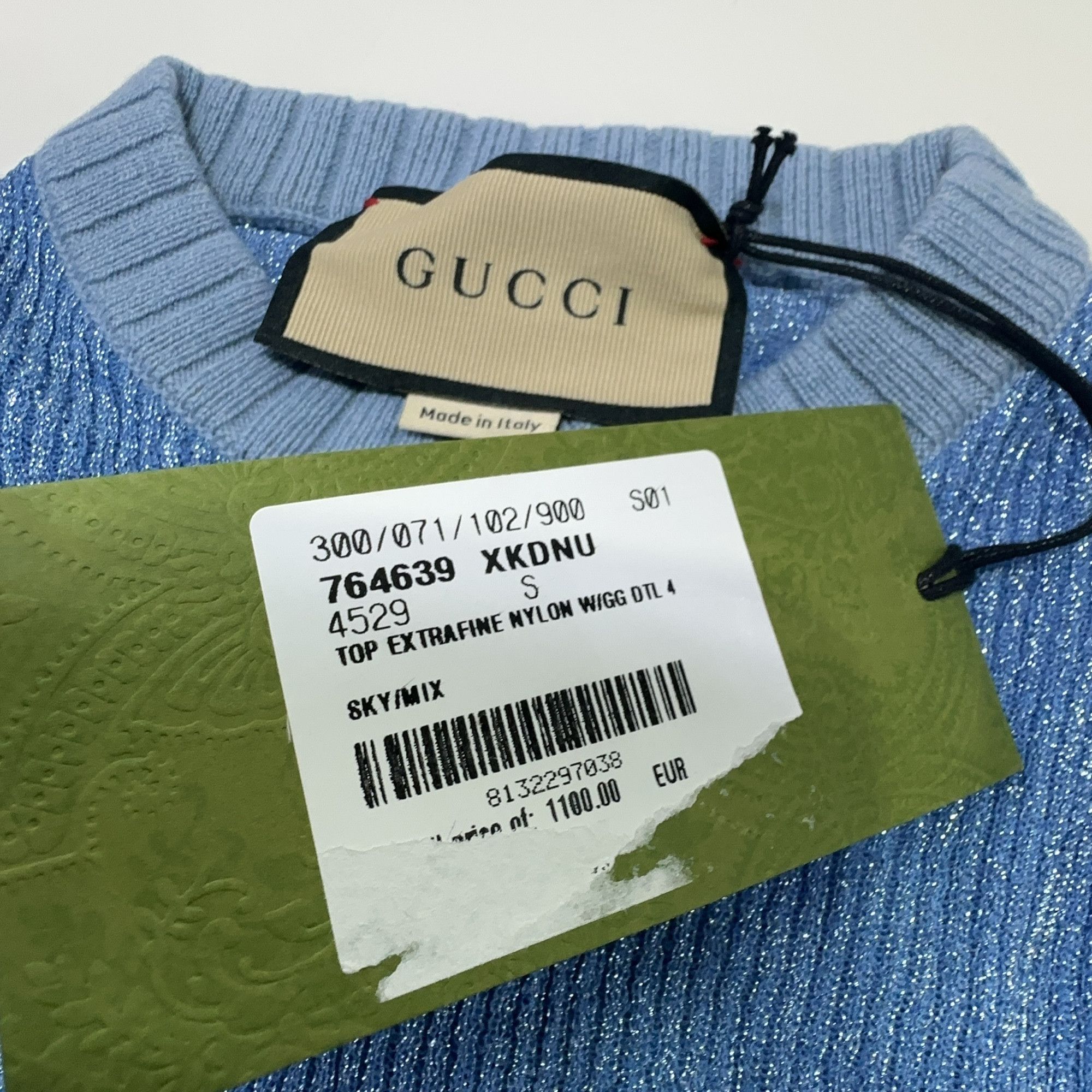 Gucci Gucci Metallic Knit Long Sleeve Top Size S Size S / US 4 / IT 40 - 5 Thumbnail