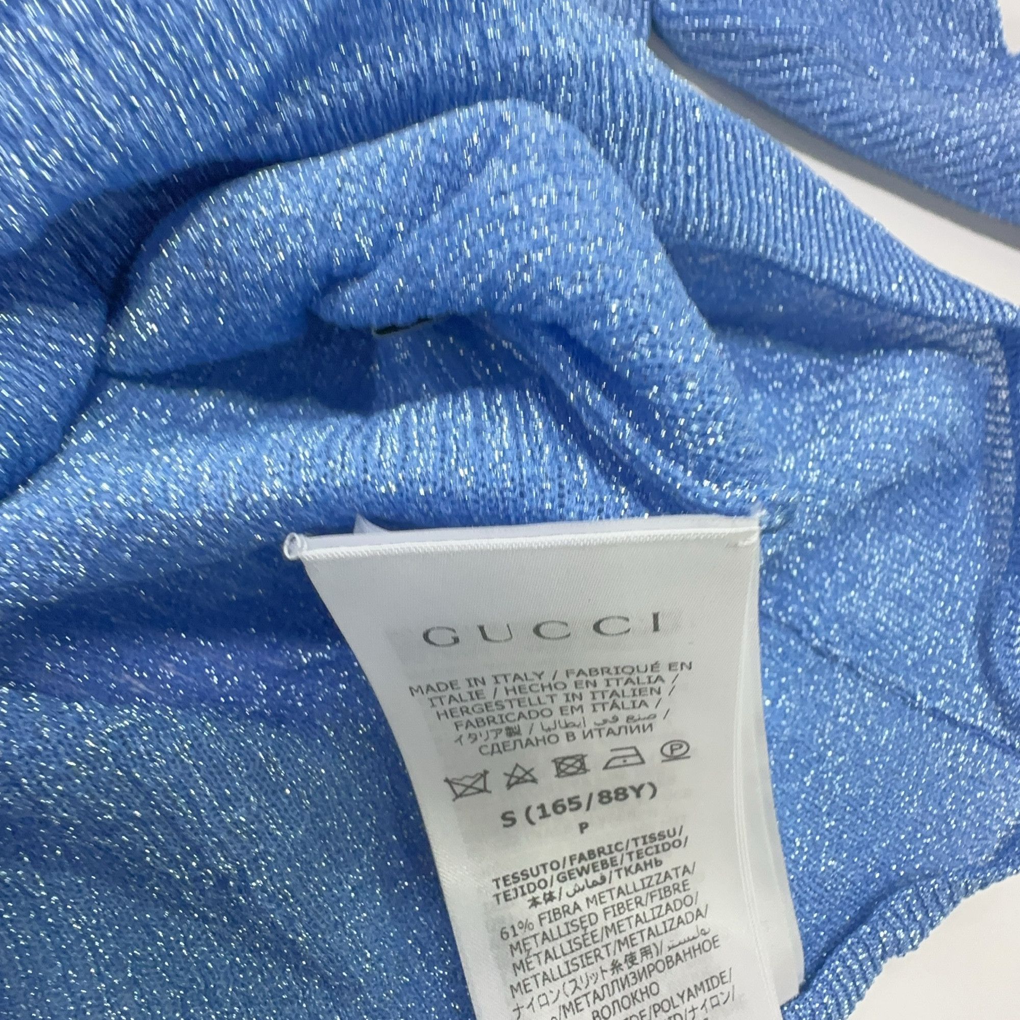Gucci Gucci Metallic Knit Long Sleeve Top Size S Size S / US 4 / IT 40 - 6 Thumbnail
