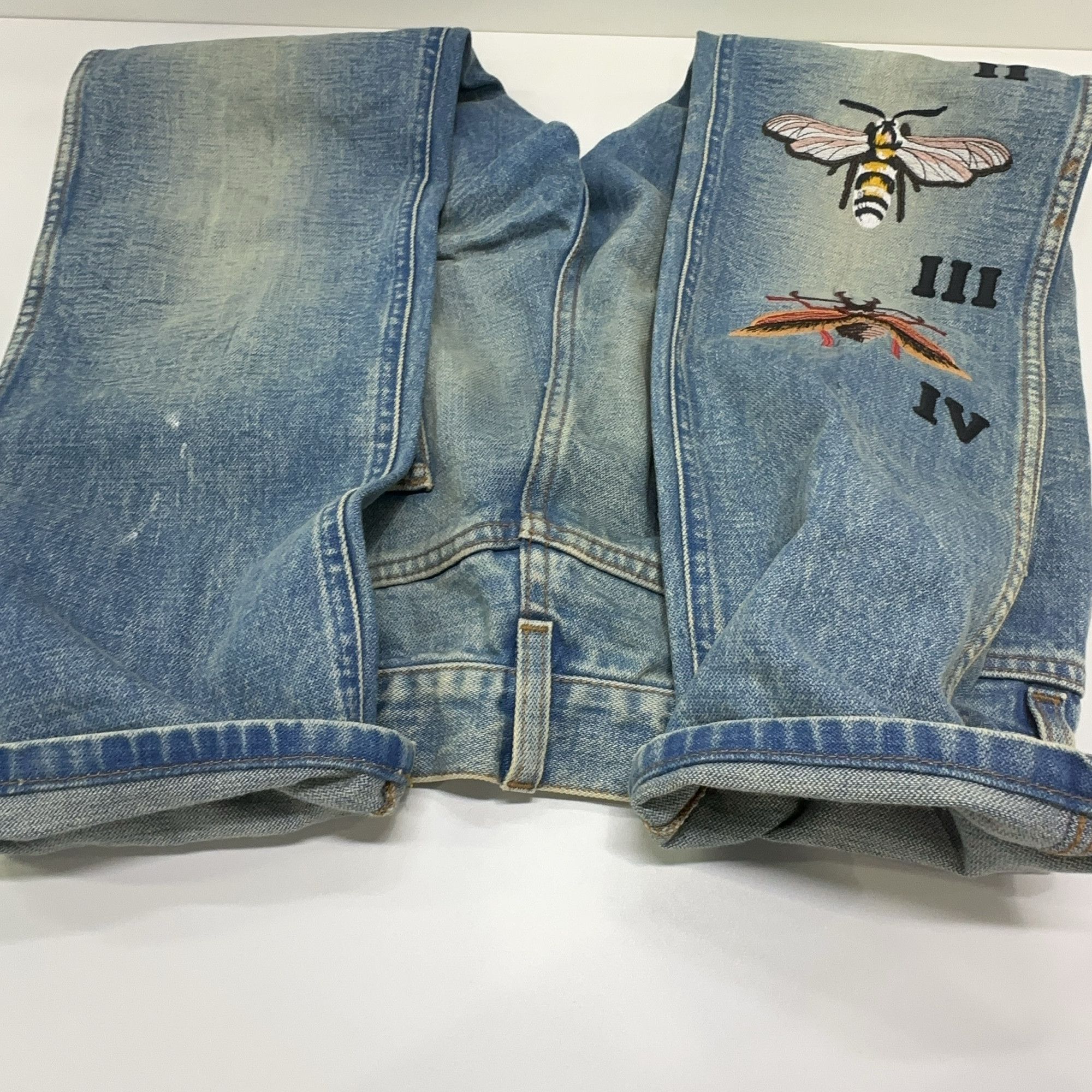 Gucci Gucci Insect Embroidered Denim Jeans Size 32 Size US 32 / EU 48 - 9 Thumbnail