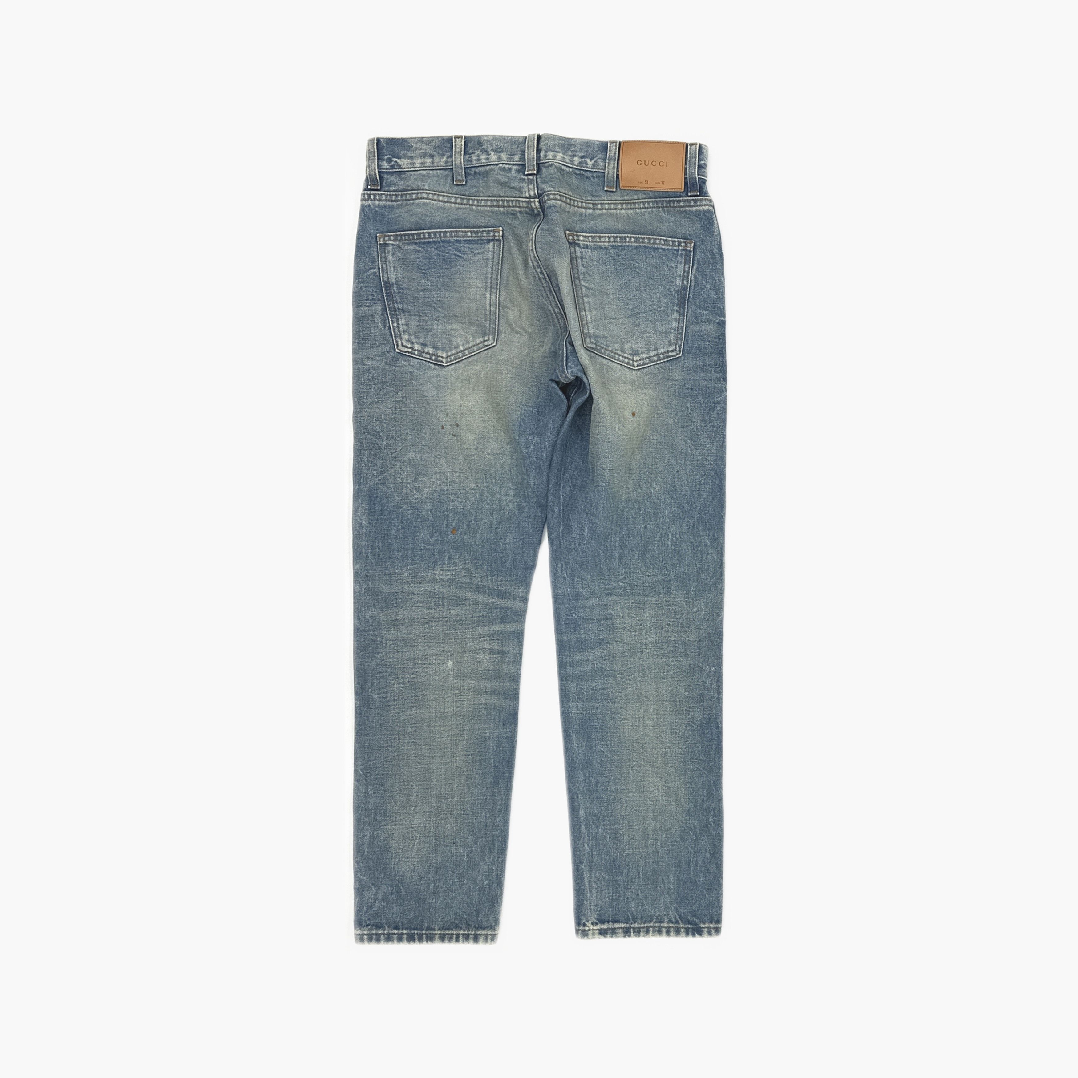 Gucci Gucci Insect Embroidered Denim Jeans Size 32 Size US 32 / EU 48 - 2 Thumbnail