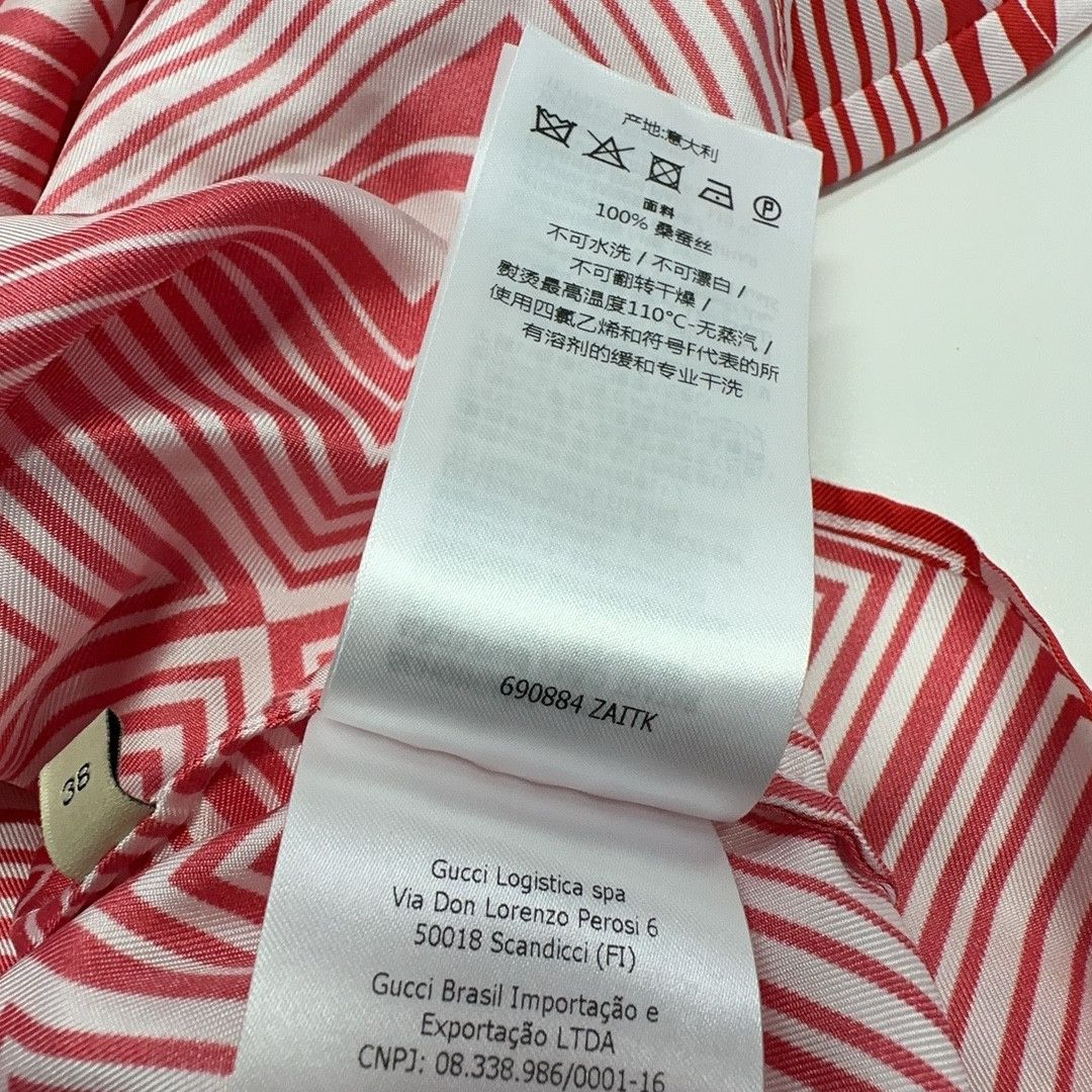 Gucci Gucci Geometric Print Silk Button Up Shirt Size 38 Size XS / US 0-2 / IT 36-38 - 4 Thumbnail