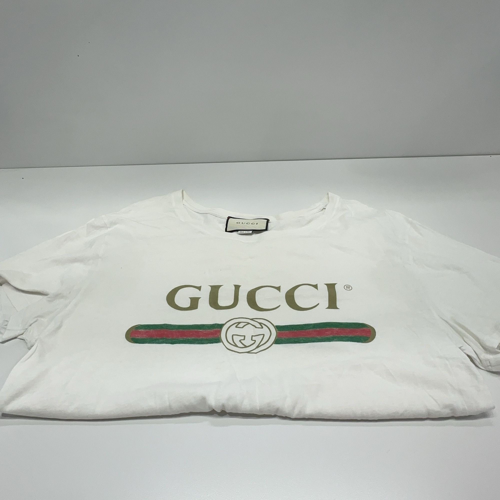 Gucci Gucci Web Stripe Logo T-Shirt Size M Size US M / EU 48-50 / 2 - 8 Thumbnail