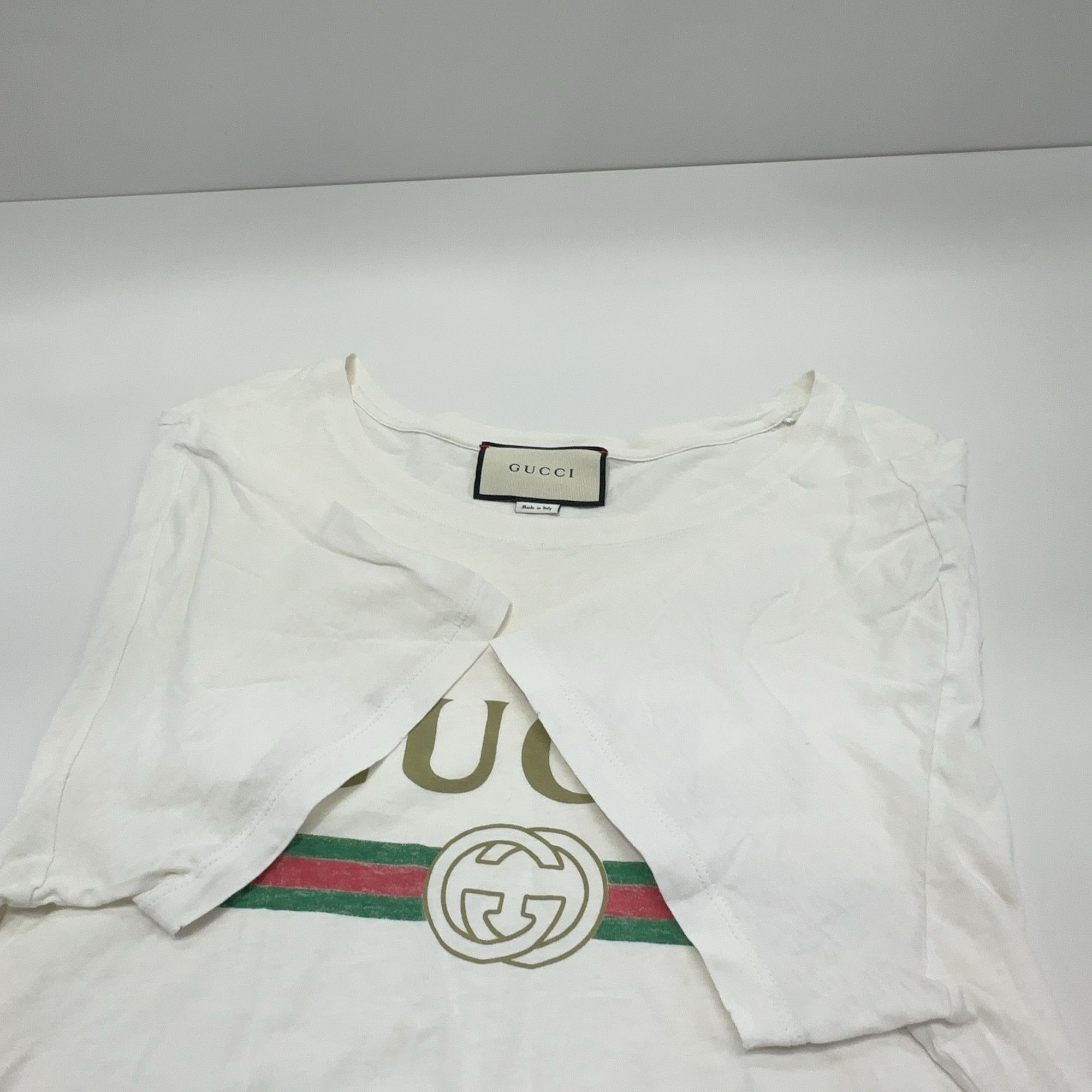 Gucci Gucci Web Stripe Logo T-Shirt Size M Size US M / EU 48-50 / 2 - 11 Thumbnail