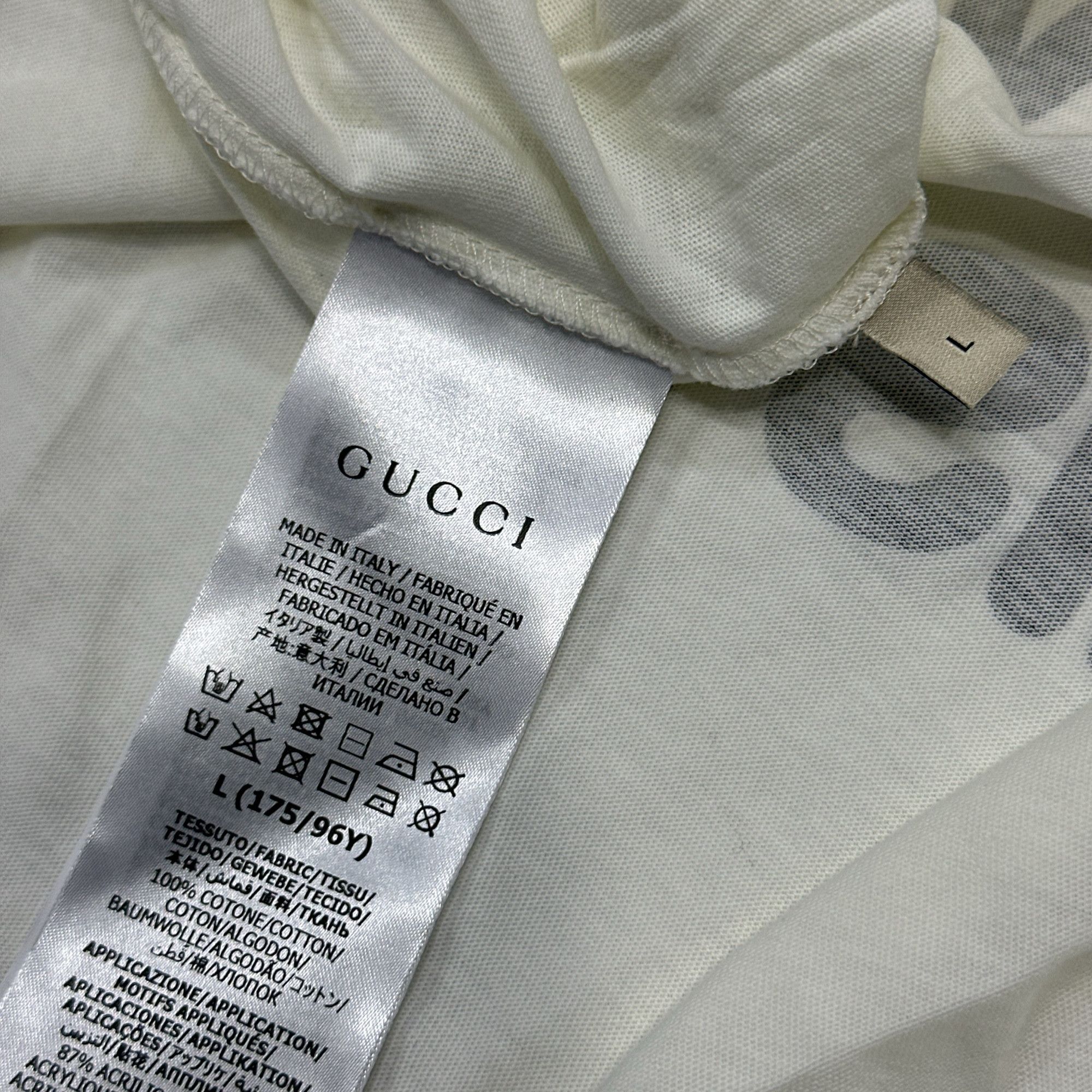 Gucci Gucci Cat Logo T-Shirt Size L Size US L / EU 52-54 / 3 - 5 Thumbnail