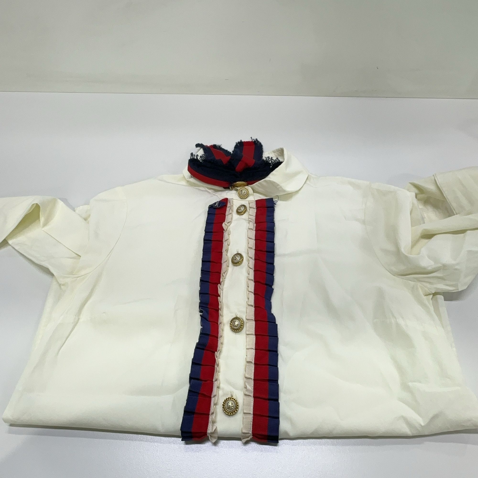 Gucci Gucci Ribbon Detail Long Sleeve Blouse Size 36 Size XS / US 0-2 / IT 36-38 - 7 Thumbnail