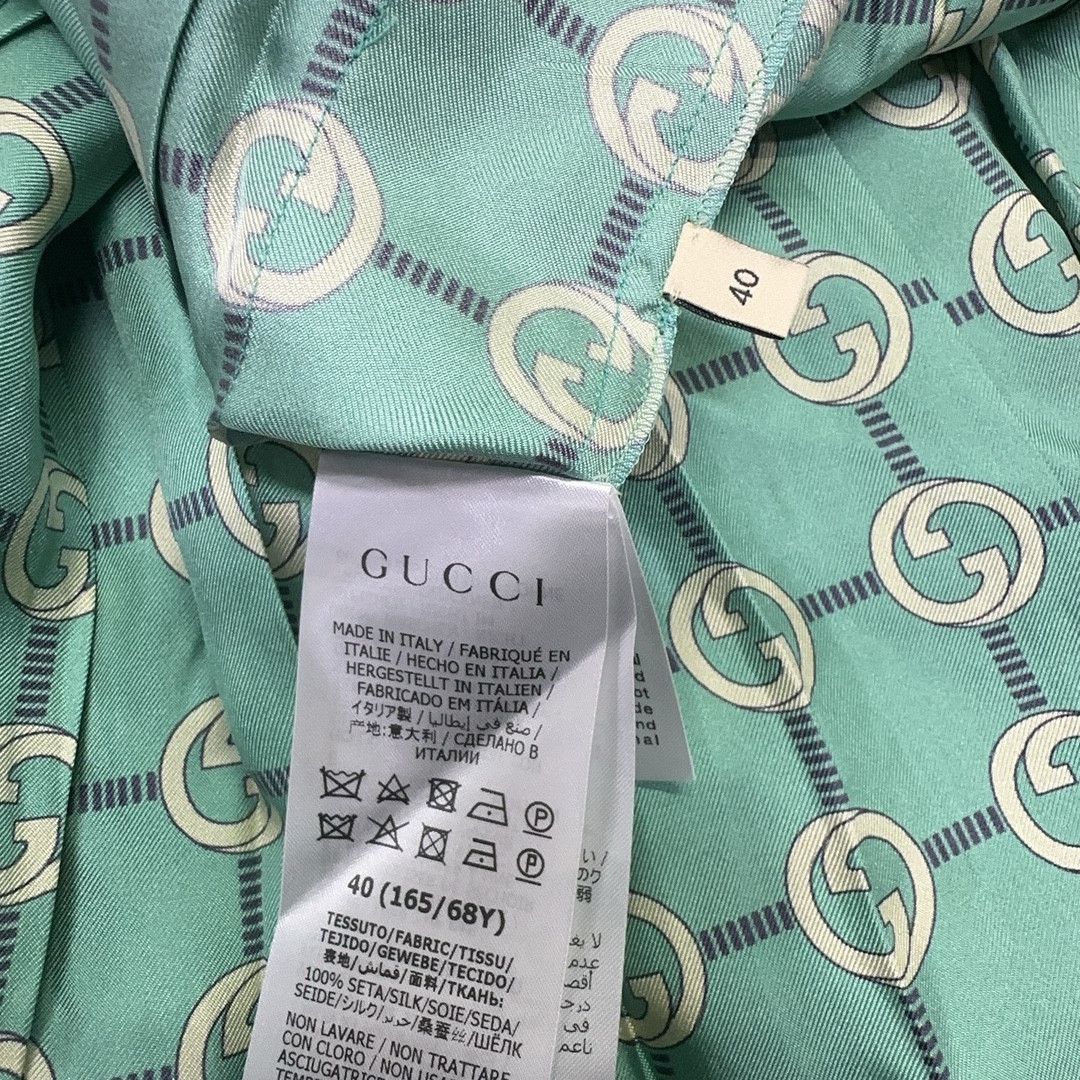 Gucci Gucci Interlocking G Silk Pleated Skirt Size 40 Size 27" / US 4 / IT 40 - 4 Thumbnail