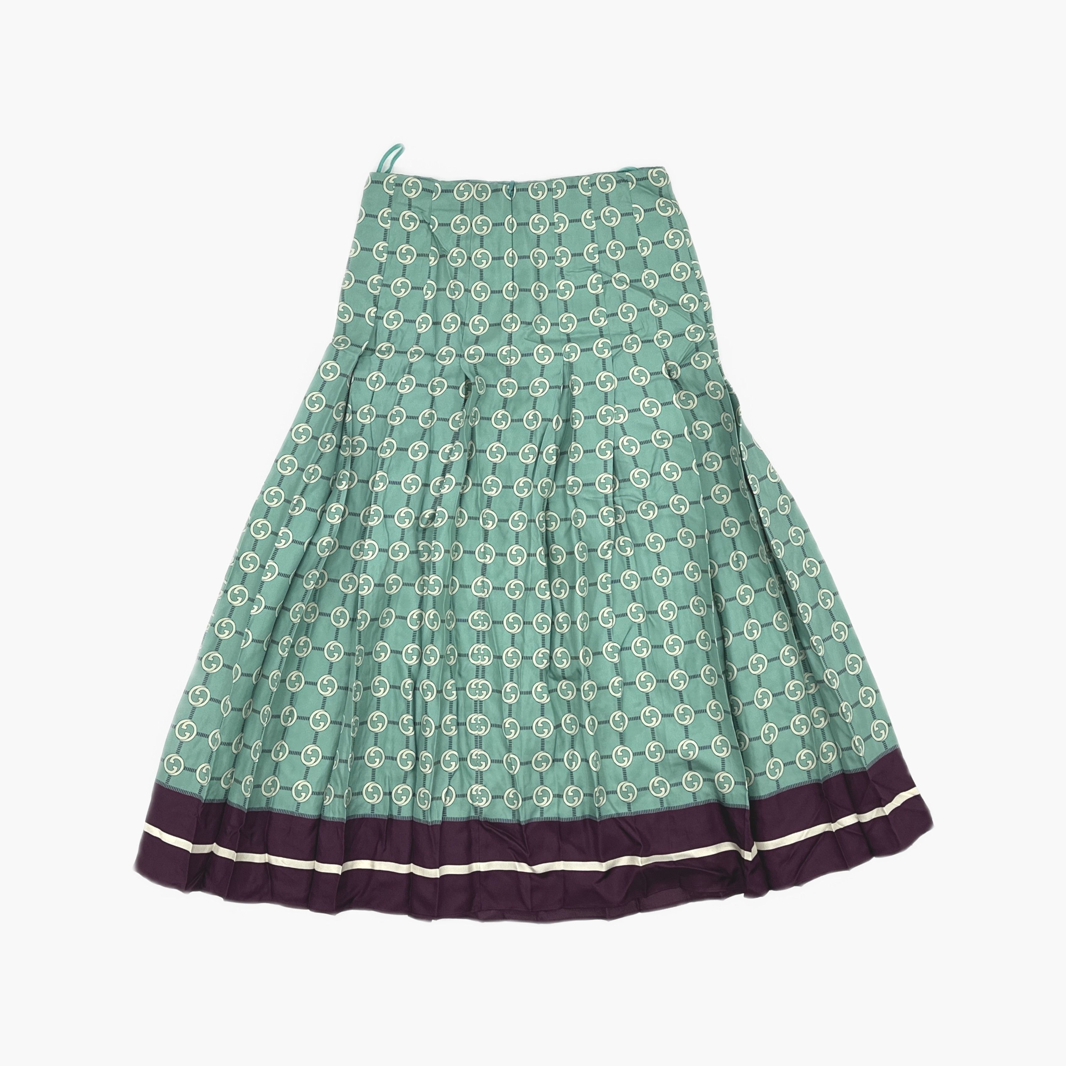 Gucci Gucci Interlocking G Silk Pleated Skirt Size 40 Size 27" / US 4 / IT 40 - 2 Thumbnail