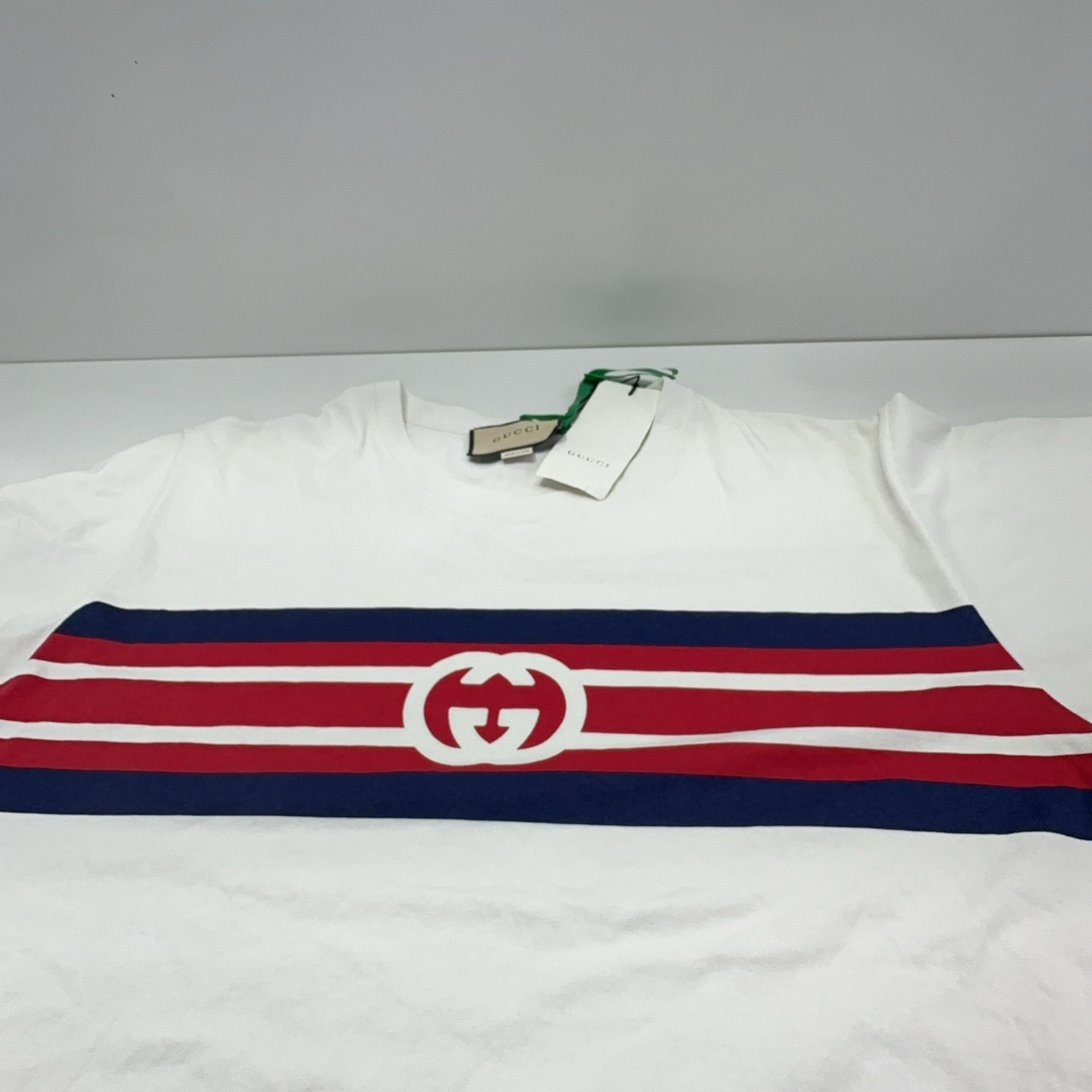 Gucci Gucci Interlocking G Stripe T-Shirt Size L Size US L / EU 52-54 / 3 - 8 Thumbnail
