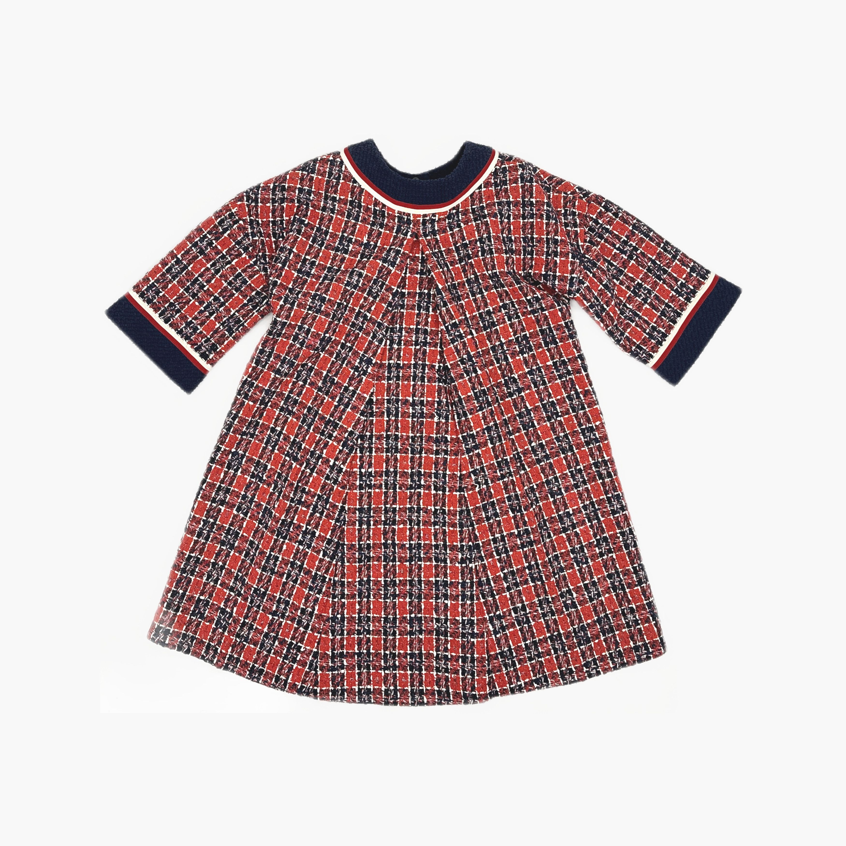 Gucci Gucci Red Tweed Check Mini Dress Size 40 Size S / US 4 / IT 40 - 2 Thumbnail