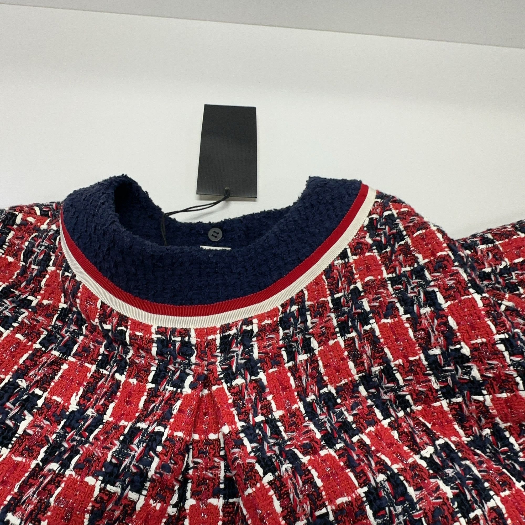 Gucci Gucci Red Tweed Check Mini Dress Size 40 Size S / US 4 / IT 40 - 7 Thumbnail