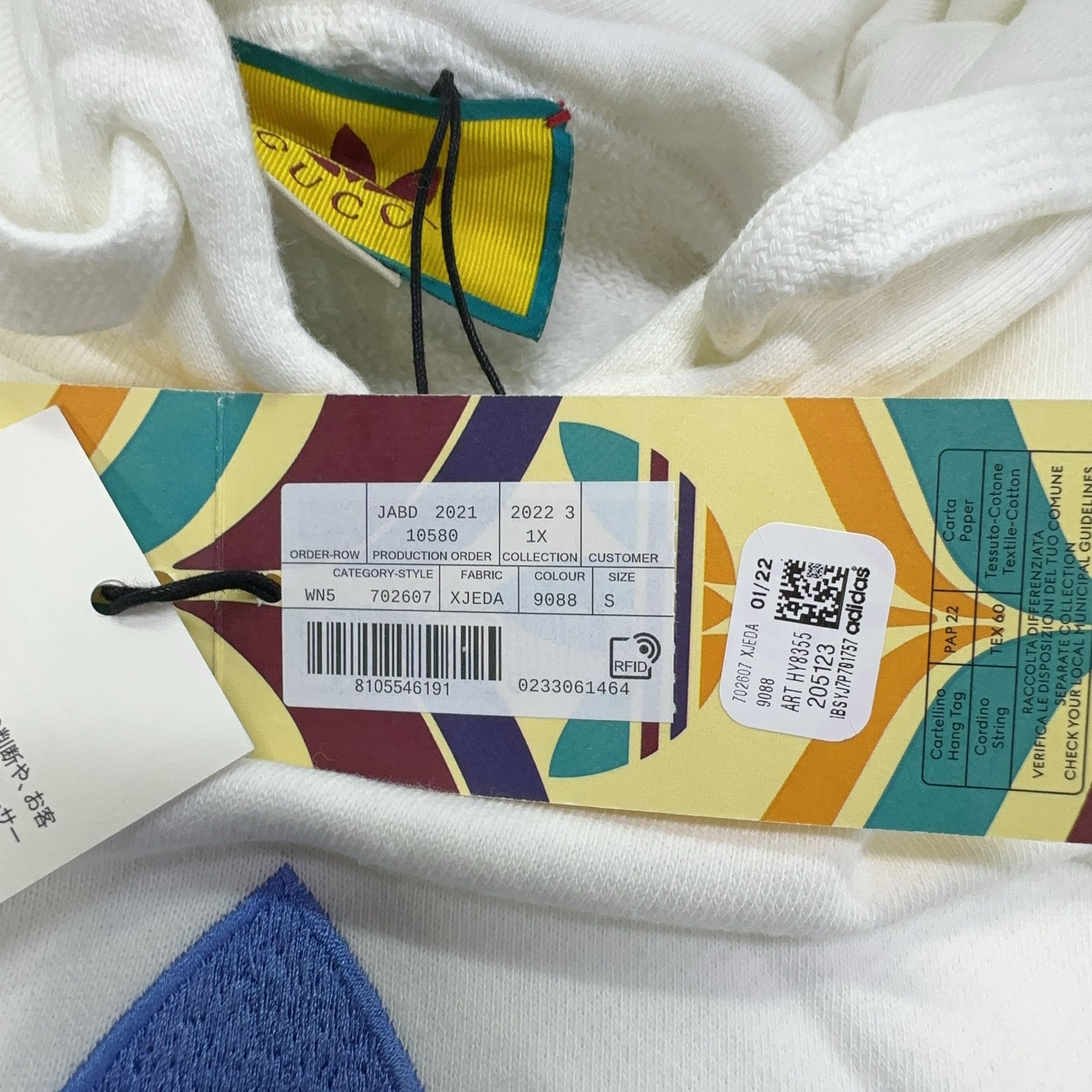Gucci Gucci x Adidas Embroidered Hoodie Size S Size US S / EU 44-46 / 1 - 5 Thumbnail
