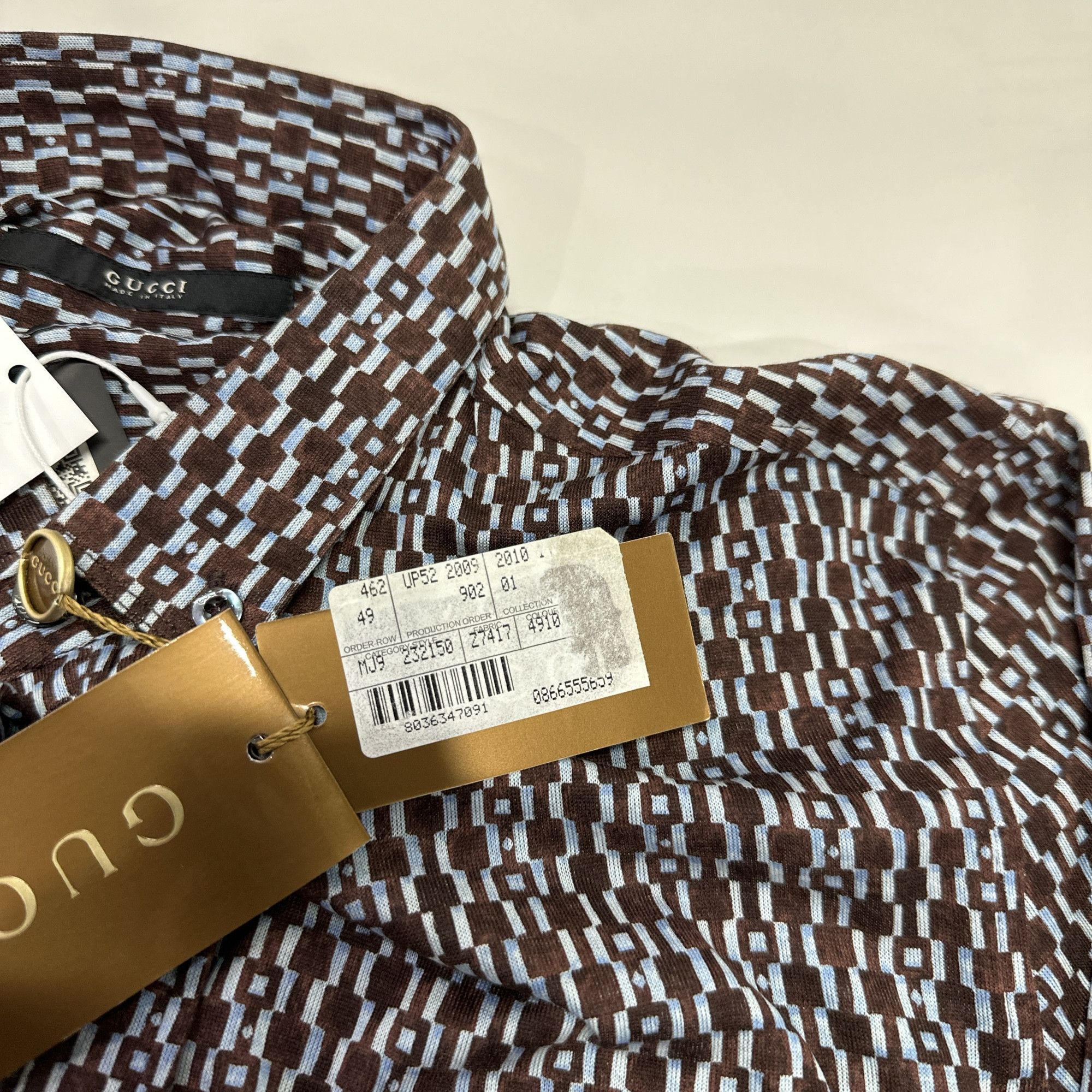 Gucci Gucci Geometric Pattern Short Sleeve Shirt Size S Size US S / EU 44-46 / 1 - 4 Thumbnail