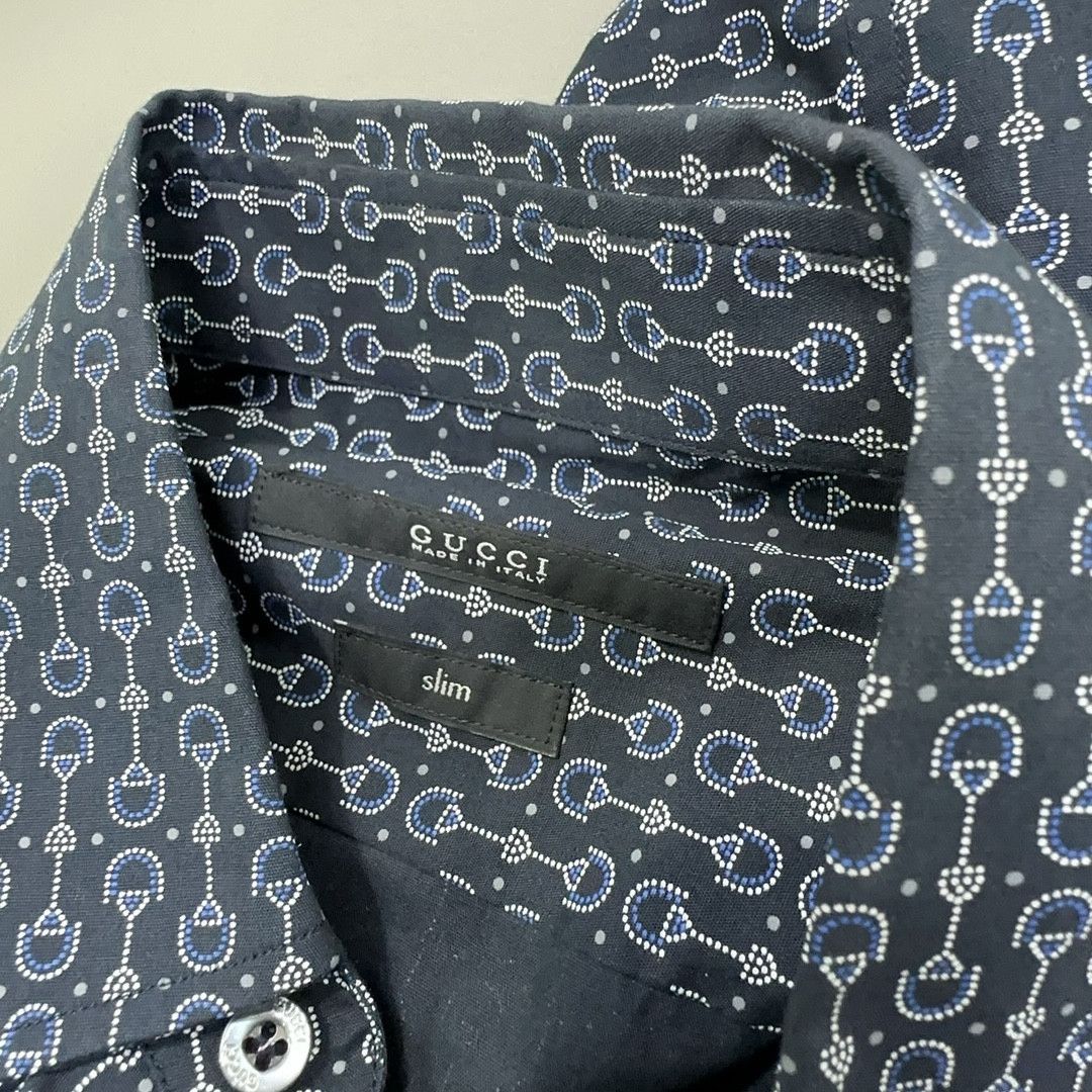 Gucci Gucci Horsebit Print Button Up Shirt Size S Size US S / EU 44-46 / 1 - 4 Thumbnail