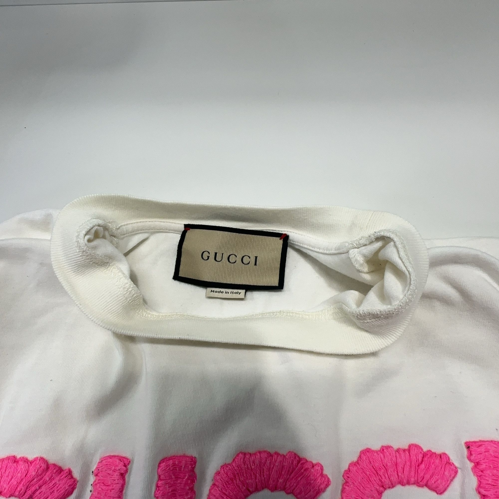 Gucci Gucci Pink Logo Short Sleeve T-Shirt Size XS Size XS / US 0-2 / IT 36-38 - 12 Thumbnail