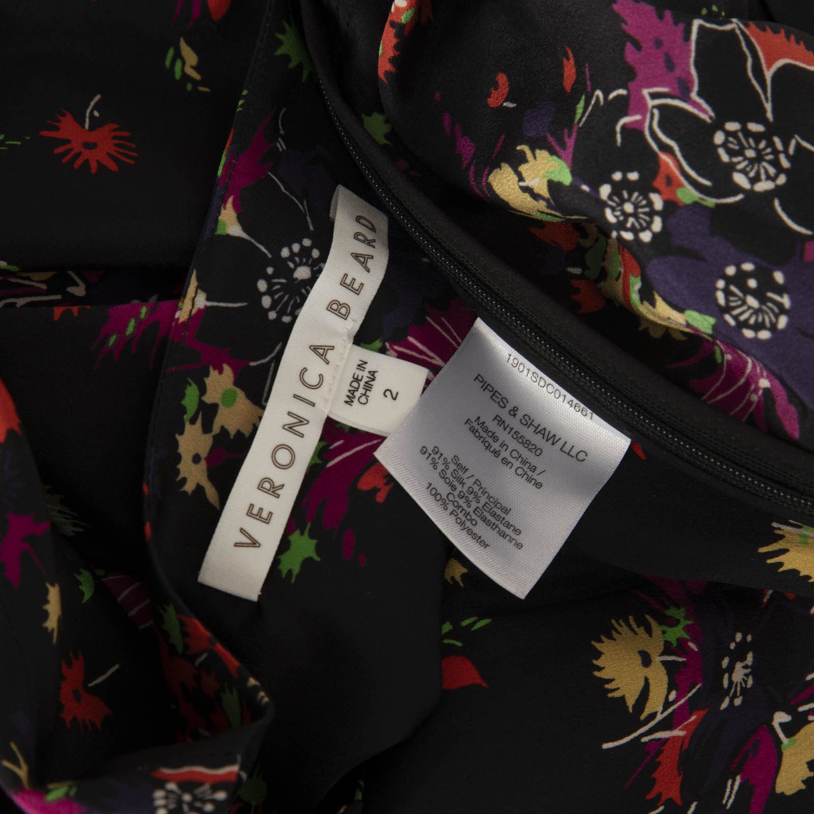 Veronica Beard Floral Silk Front Tie Blouse Size XS / US 0-2 / IT 36-38 - 4 Thumbnail