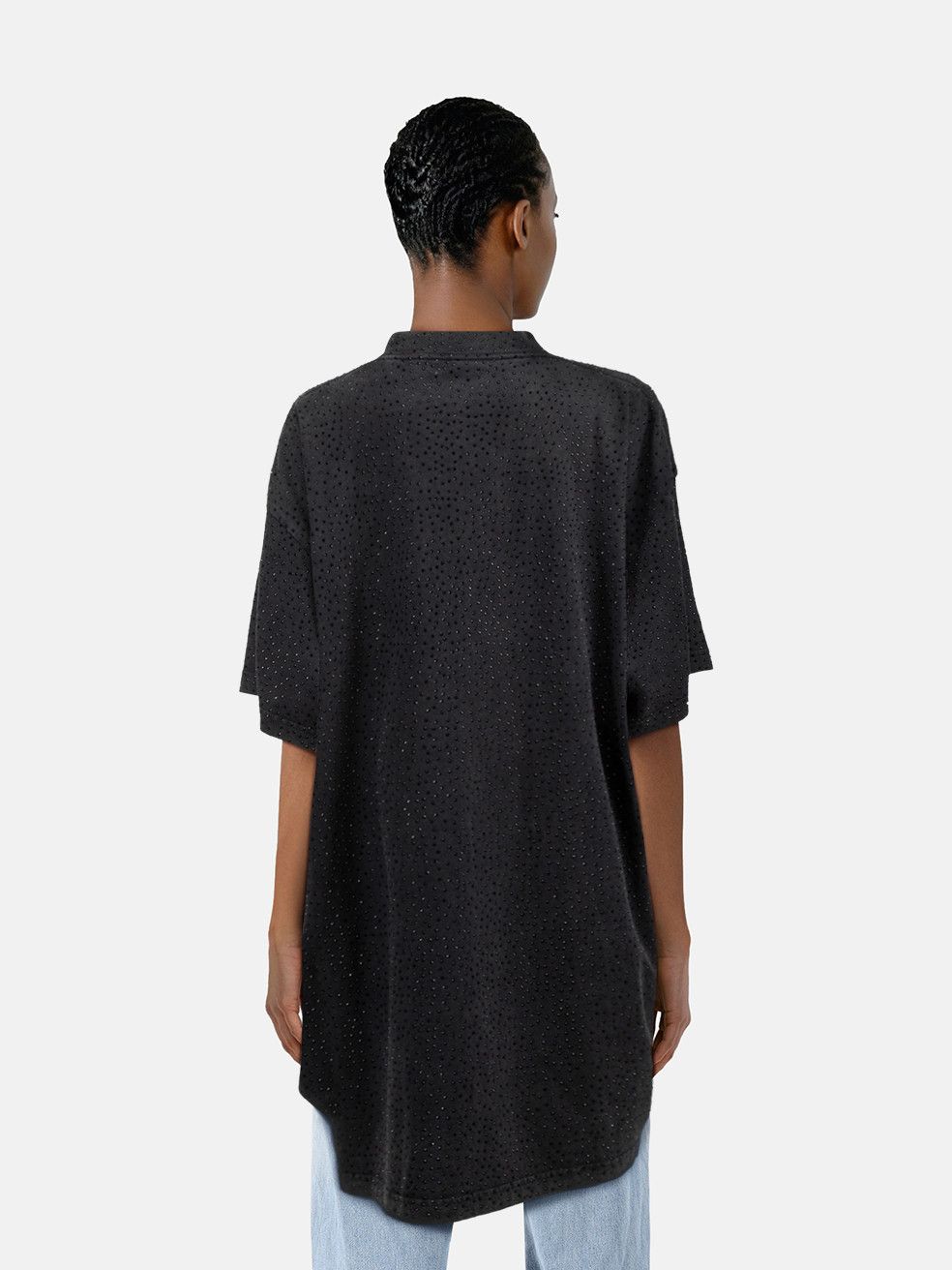 Balenciaga Black Embellished Top Size L / US 10 / IT 46 - 2 Thumbnail