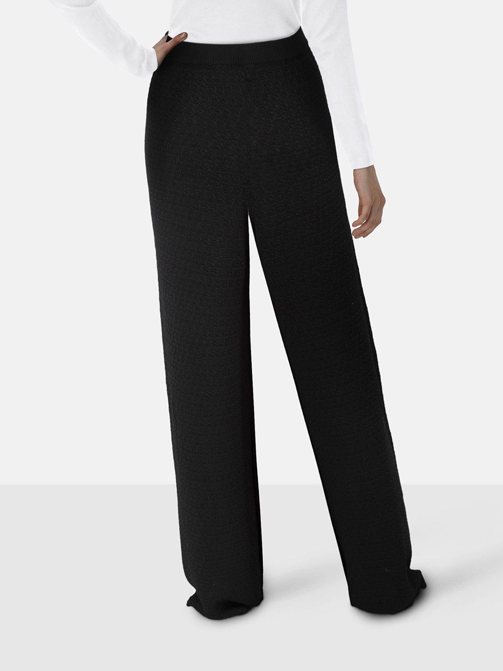 Toteme Black Wide Leg Crochet Trousers Size 32" / US 10 / IT 46 - 2 Thumbnail