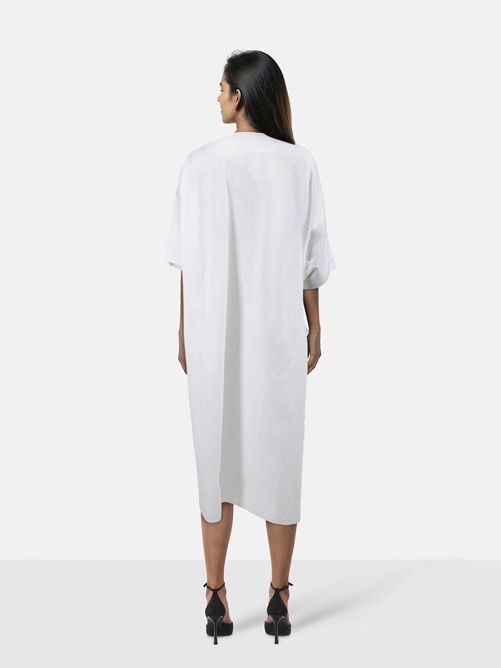The Row White Isora Midi Dress Size S / US 4 / IT 40 - 2 Thumbnail