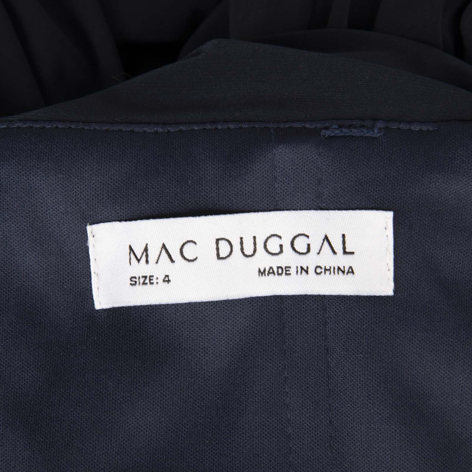 Mac Duggal Navy Crystal Embellished Ruched Dress Size S / US 4 / IT 40 - 6 Thumbnail