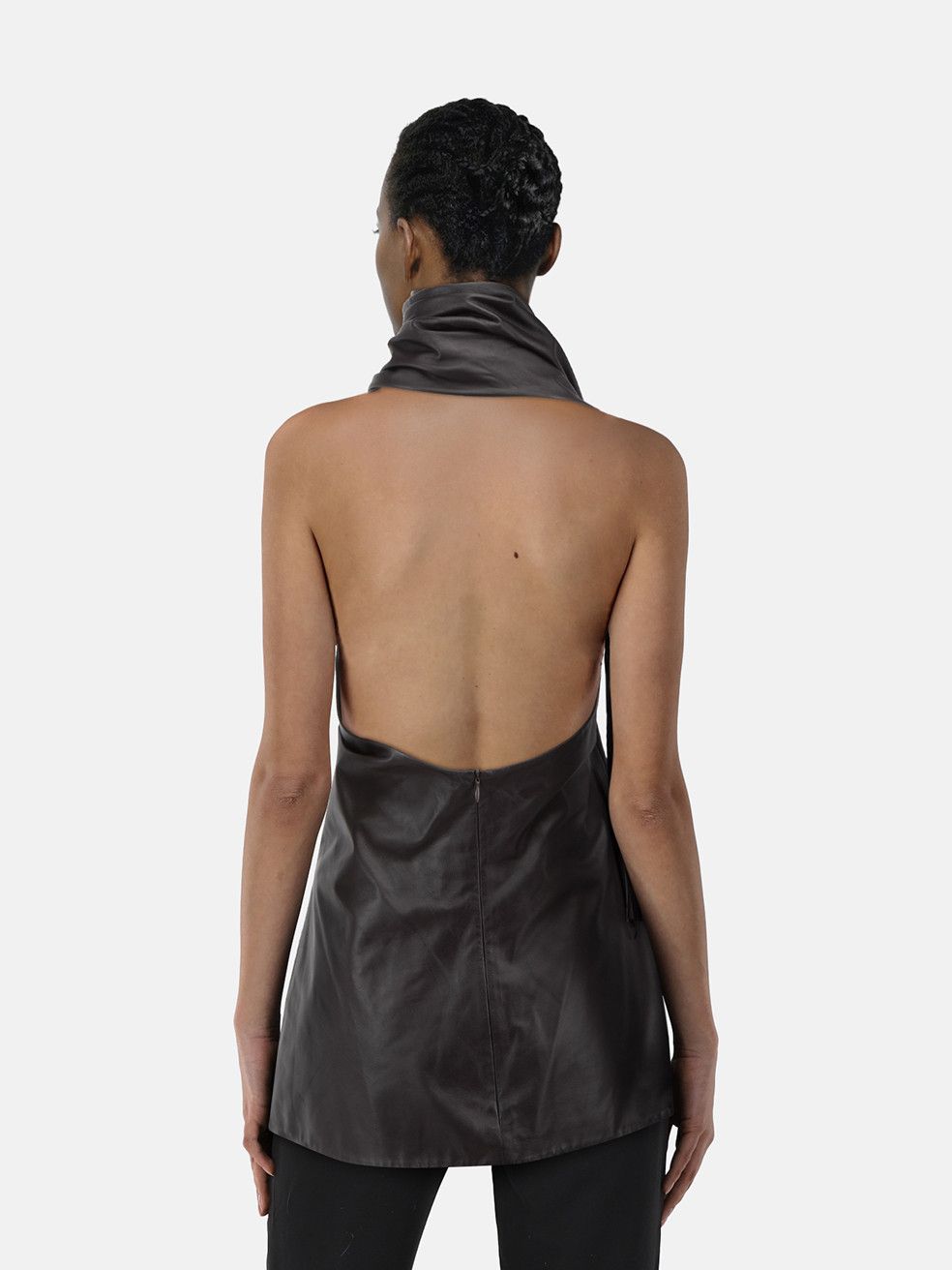 Bottega Veneta Fall 21 Salon 02 Brown Leather Top Size M / US 6-8 / IT 42-44 - 2 Thumbnail