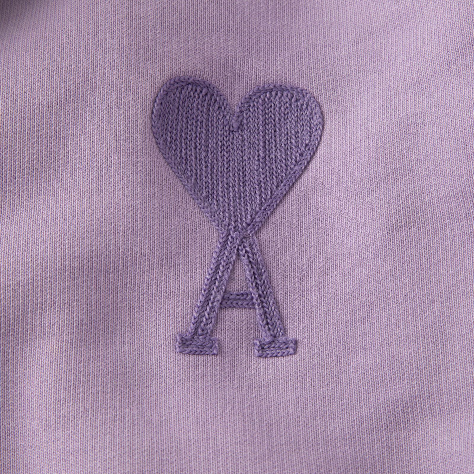 AMI Purple Logo Embroidered Sweatshirt Size L / US 10 / IT 46 - 3 Thumbnail