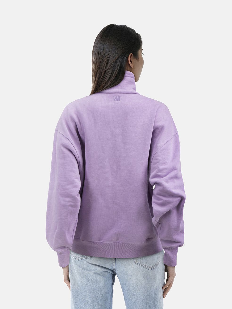AMI Purple Logo Embroidered Sweatshirt Size L / US 10 / IT 46 - 2 Thumbnail