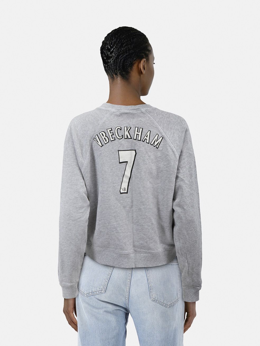 Victoria Beckham Grey Logo Print Sweatshirt Size S / US 4 / IT 40 - 2 Thumbnail
