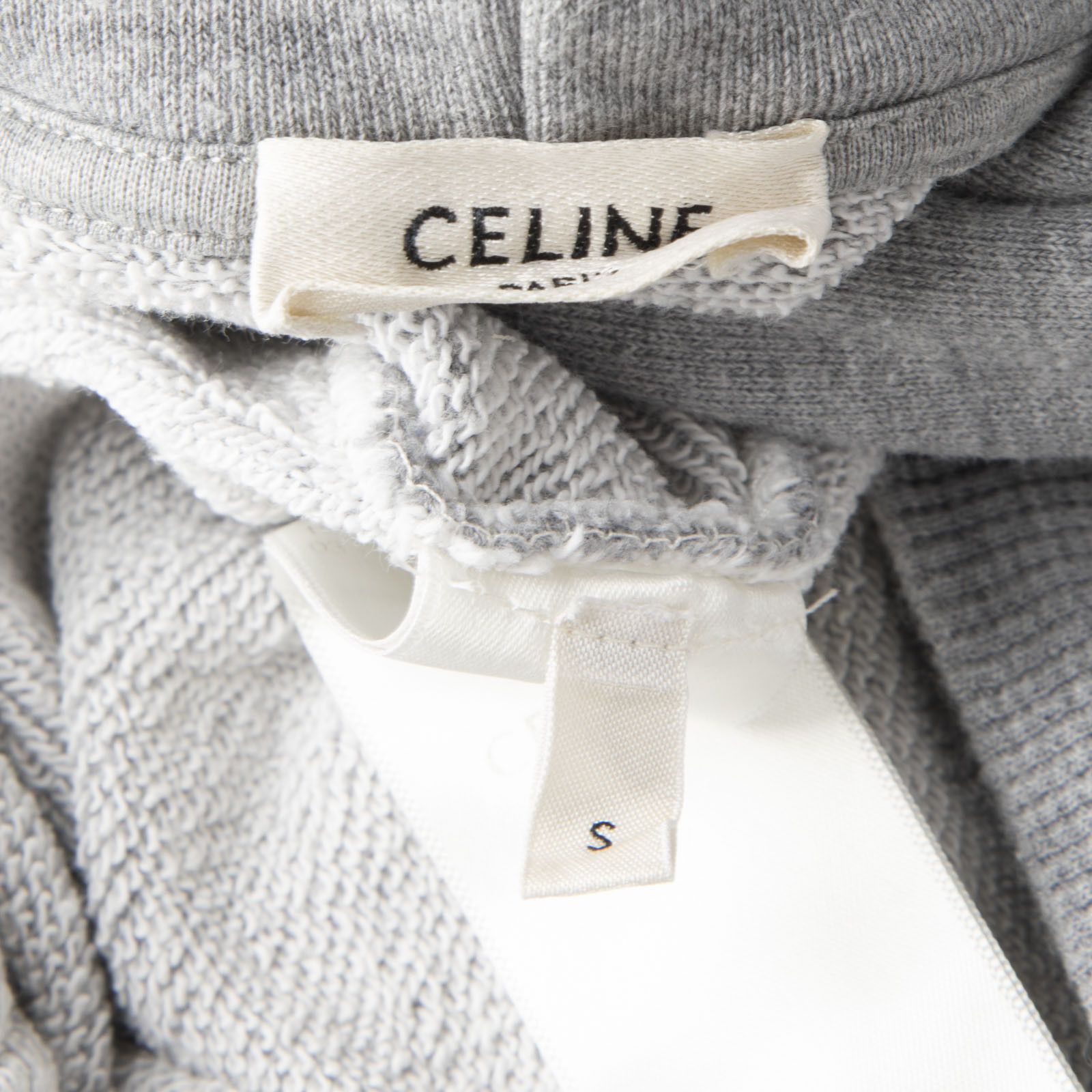 Celine Grey Logo Print Hoodie Size S / US 4 / IT 40 - 4 Thumbnail