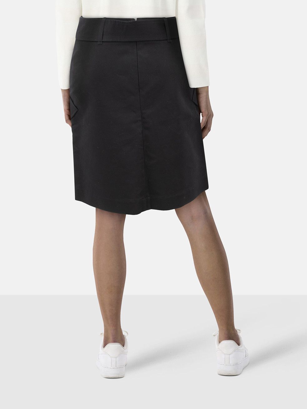 Toteme Black Cotton Trench Skirt Size 26" / US 2 / IT 38 - 2 Thumbnail