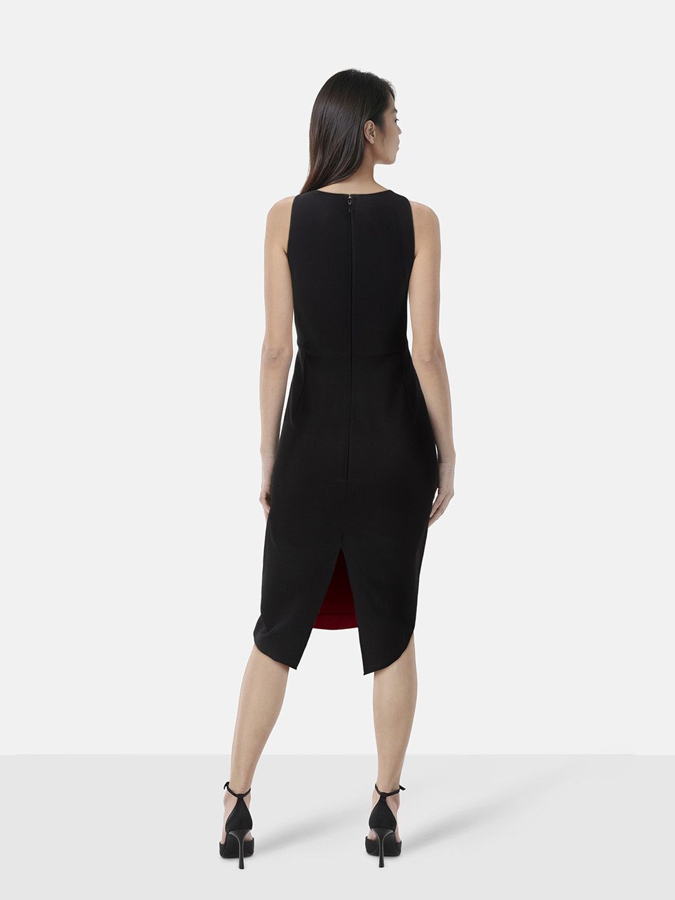 Stella McCartney Red & Black Miracle Midi Dress Size XS / US 0-2 / IT 36-38 - 2 Thumbnail