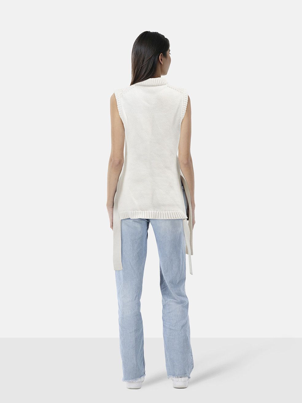 Tibi Ecru Open Knit Vest Size S / US 4 / IT 40 - 2 Thumbnail
