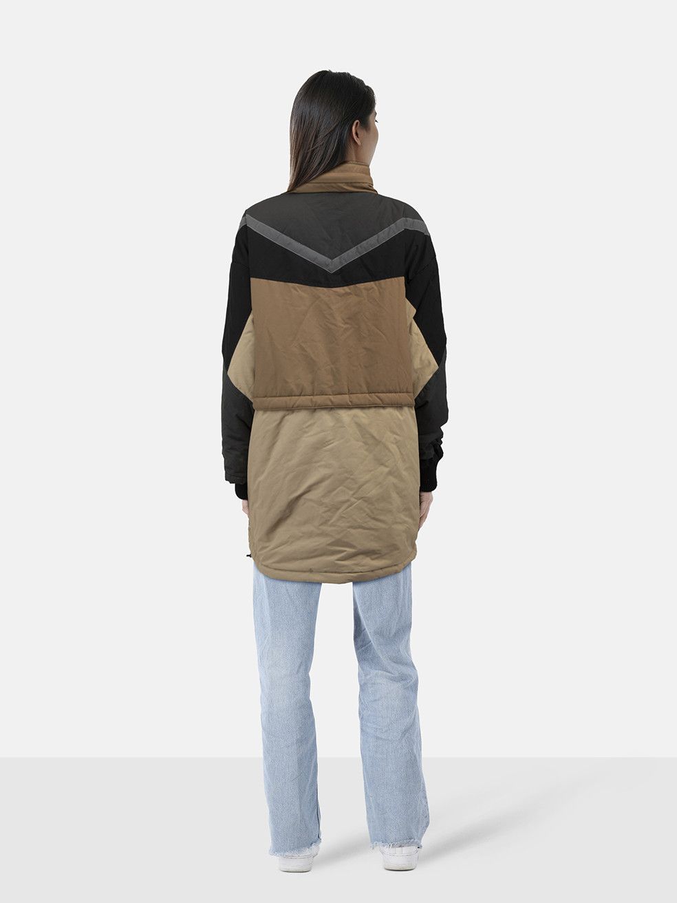 ba&sh Beige & Black Puffer Coat Size S / US 4 / IT 40 - 2 Thumbnail
