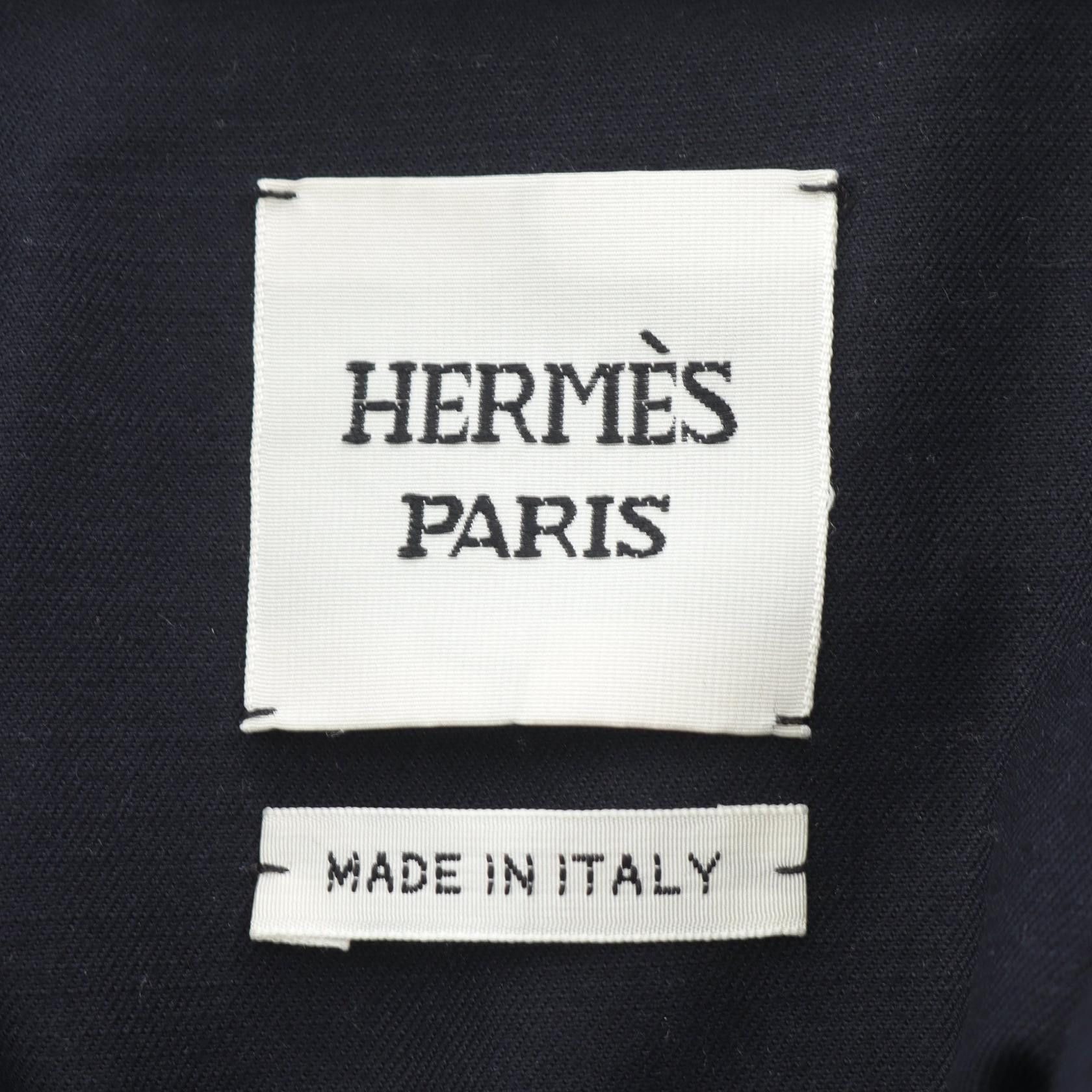 Hermes Hermes Hermes Veste taille brodee a smocks Cotton Jacket Textile Outerwear DUTY FREE for USA Size ONE SIZE - 3 Thumbnail