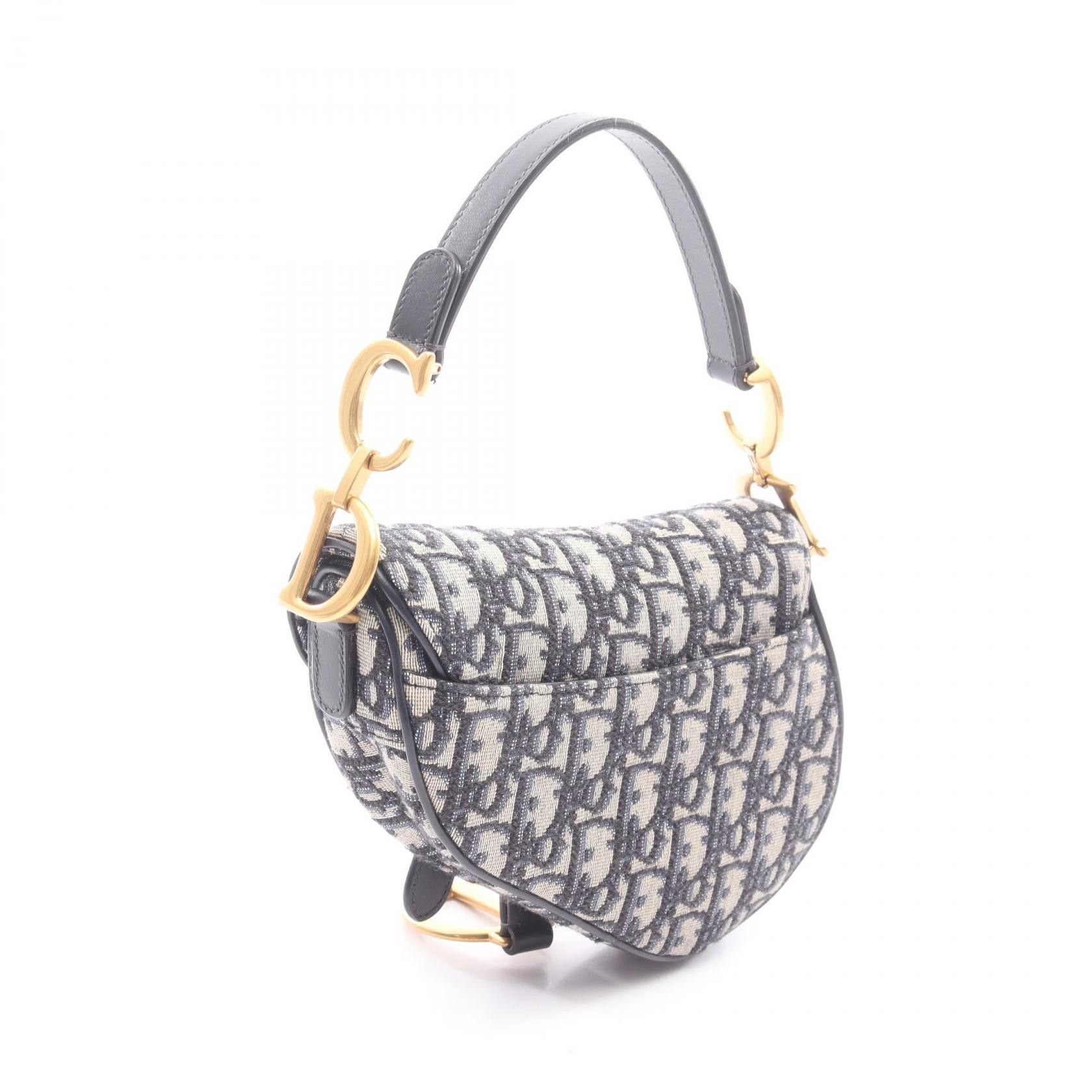 Dior Dior Dior Saddle Bag Oblique Jacquard 2way handbag Leather Shoulder Bag DUTY FREE for USA Size ONE SIZE - 2 Thumbnail