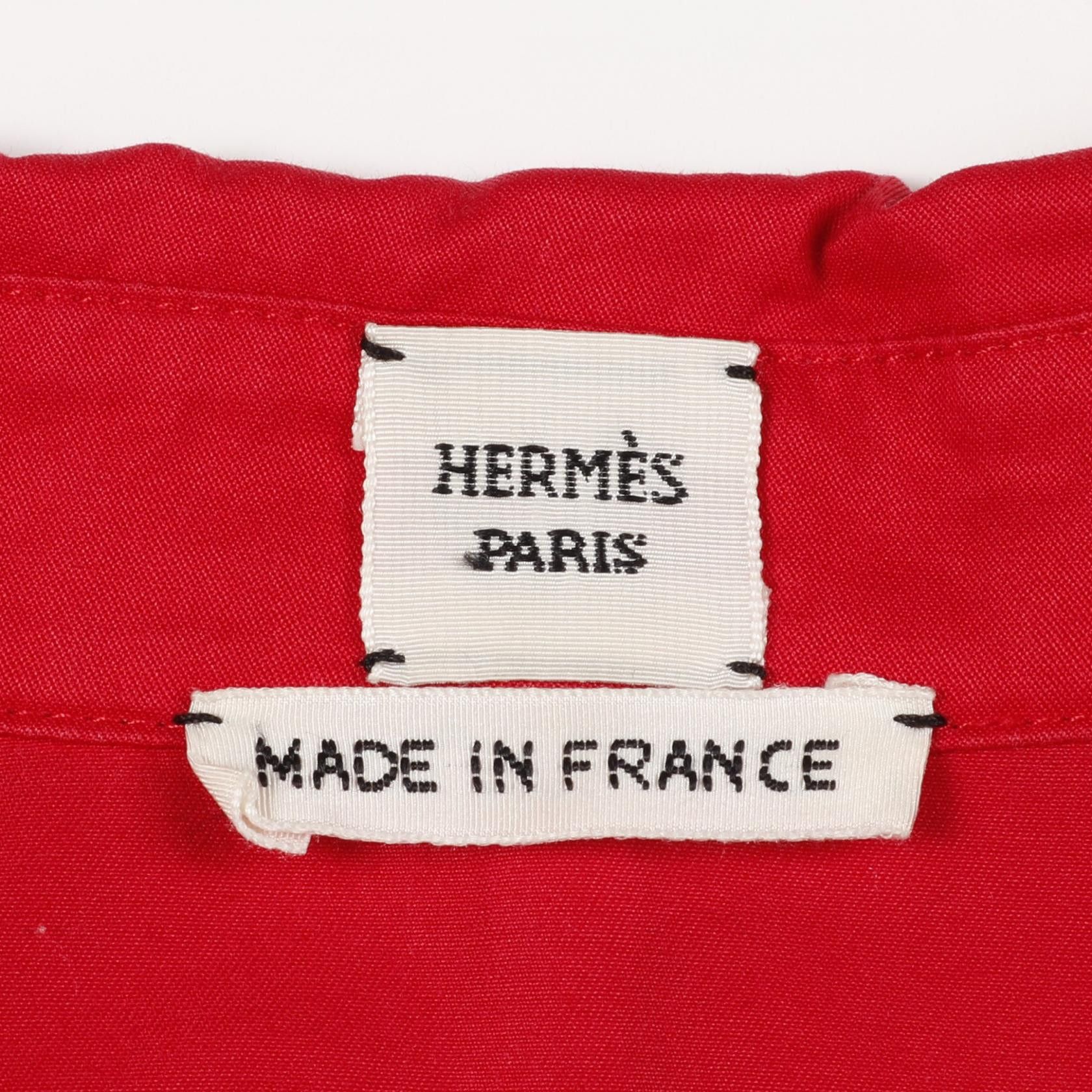 Hermes Hermes Hermes Cotton Shirt Textile Tops DUTY FREE for USA Size ONE SIZE - 3 Thumbnail