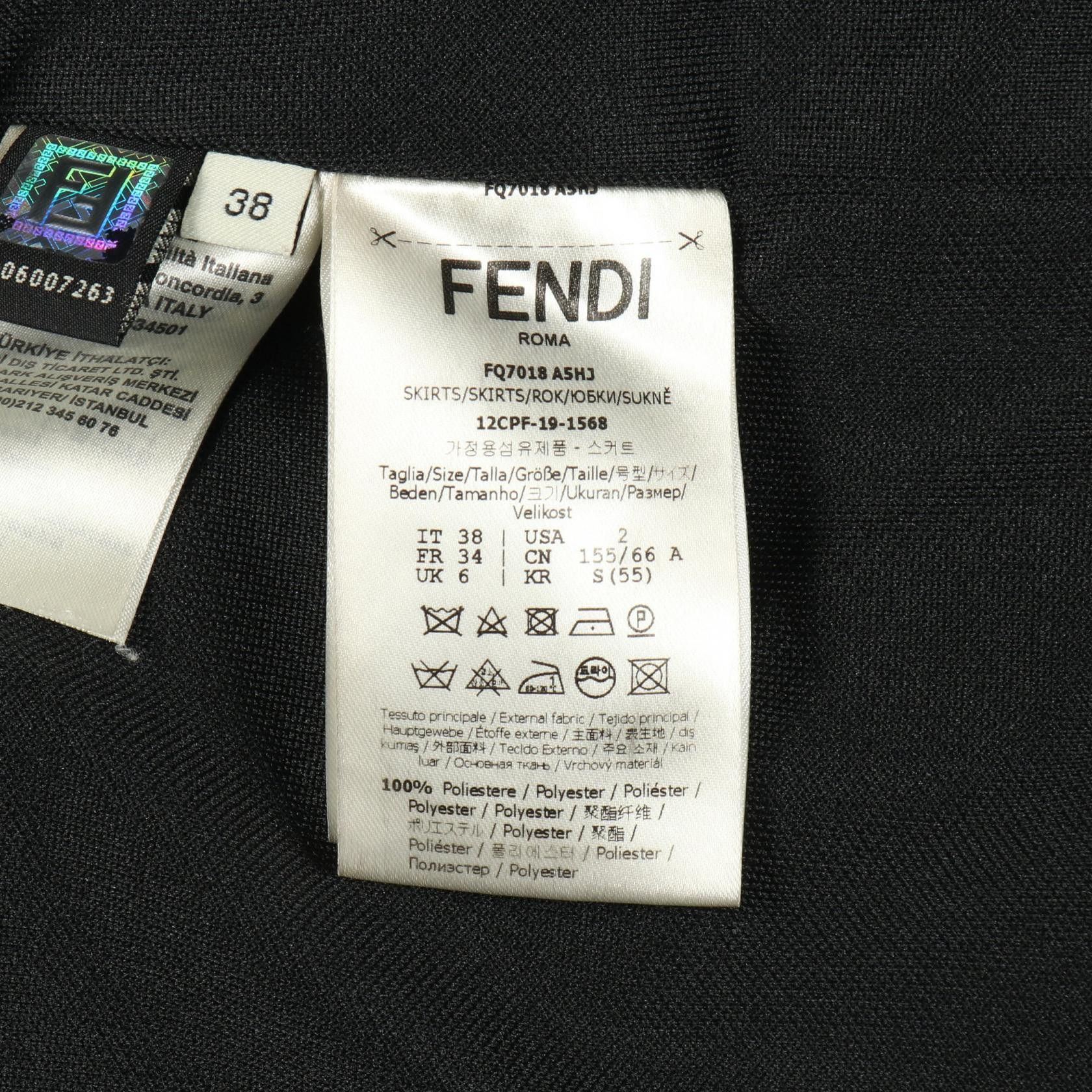 Fendi Fendi Fendi FF Pattern Polyester Skirt Textile Skirts DUTY FREE for USA Size ONE SIZE - 4 Thumbnail