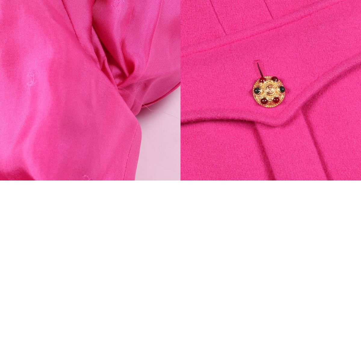 Chanel Chanel Chanel Coco Mark Gripoix Wool Coat Textile Outerwear DUTY FREE for USA Size ONE SIZE - 10 Thumbnail
