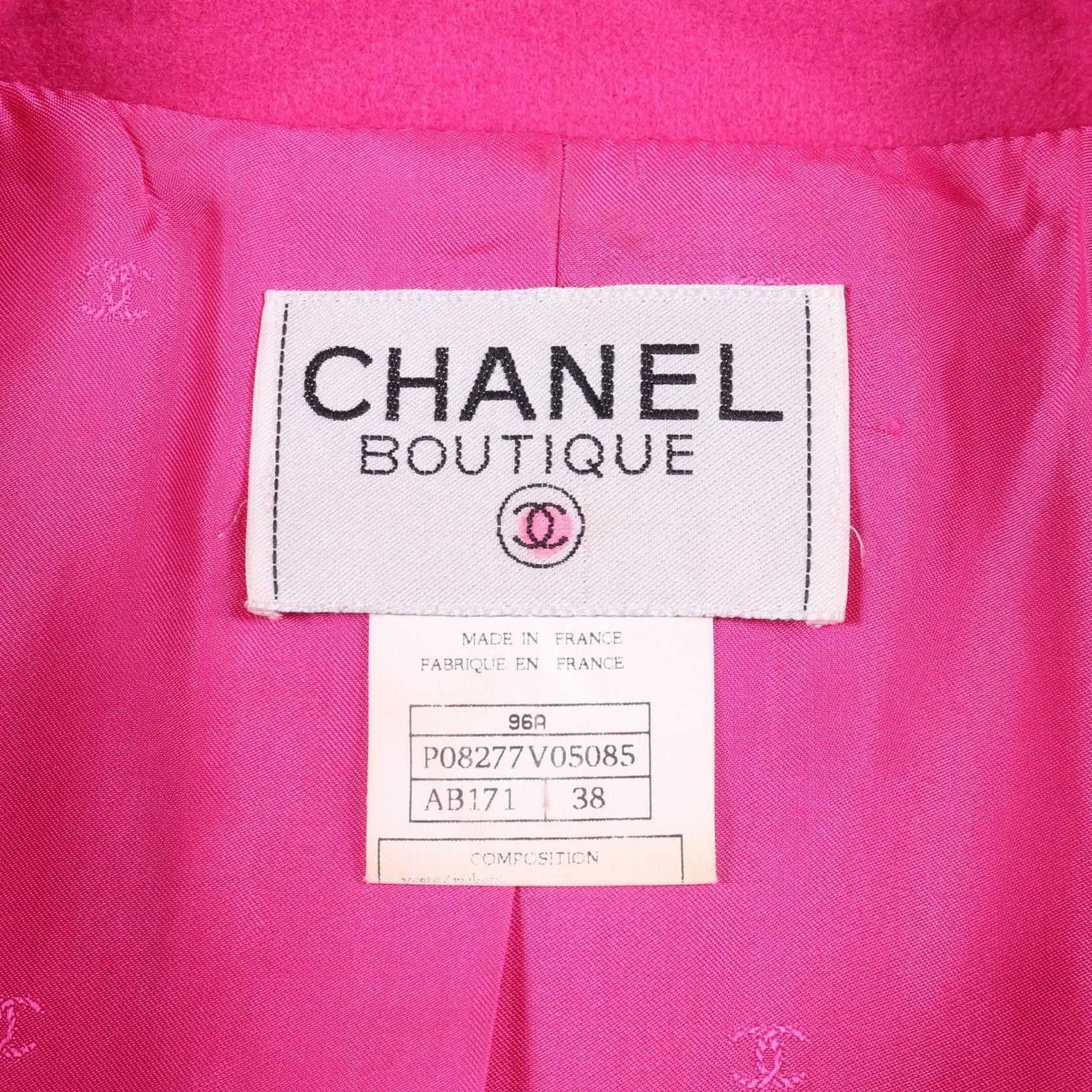 Chanel Chanel Chanel Coco Mark Gripoix Wool Coat Textile Outerwear DUTY FREE for USA Size ONE SIZE - 3 Thumbnail