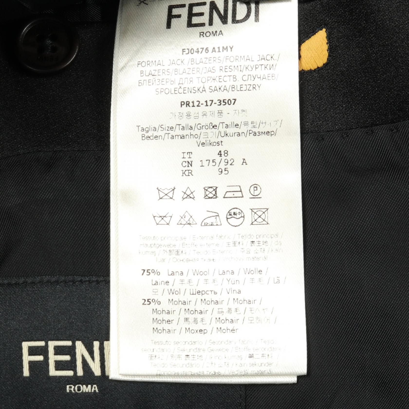 Fendi Fendi Fendi Monster Bugs Eye Wool Mohair Jacket Textile Outerwear FJ0476A1MY DUTY FREE for USA Size ONE SIZE - 5 Thumbnail