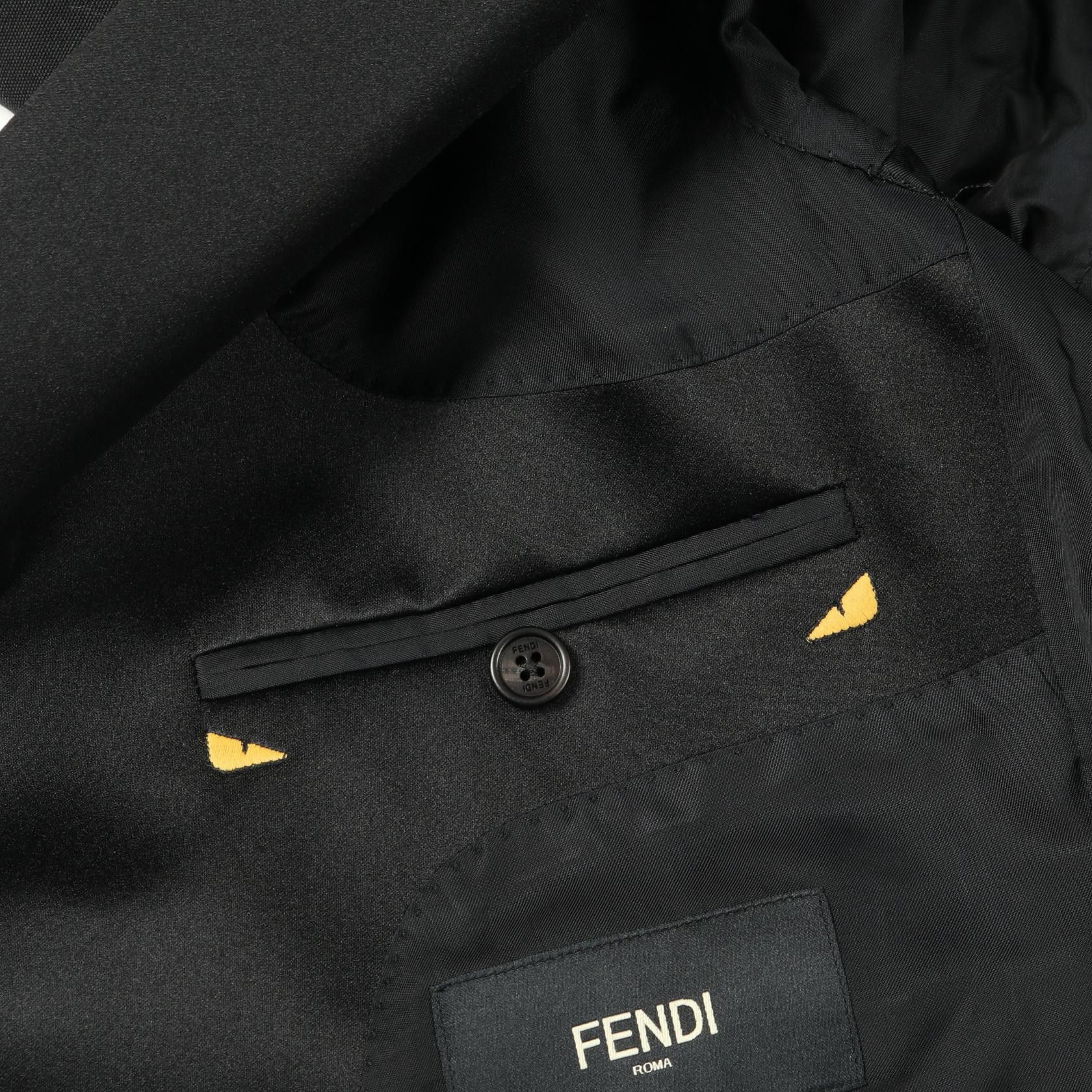 Fendi Fendi Fendi Monster Bugs Eye Wool Mohair Jacket Textile Outerwear FJ0476A1MY DUTY FREE for USA Size ONE SIZE - 7 Thumbnail