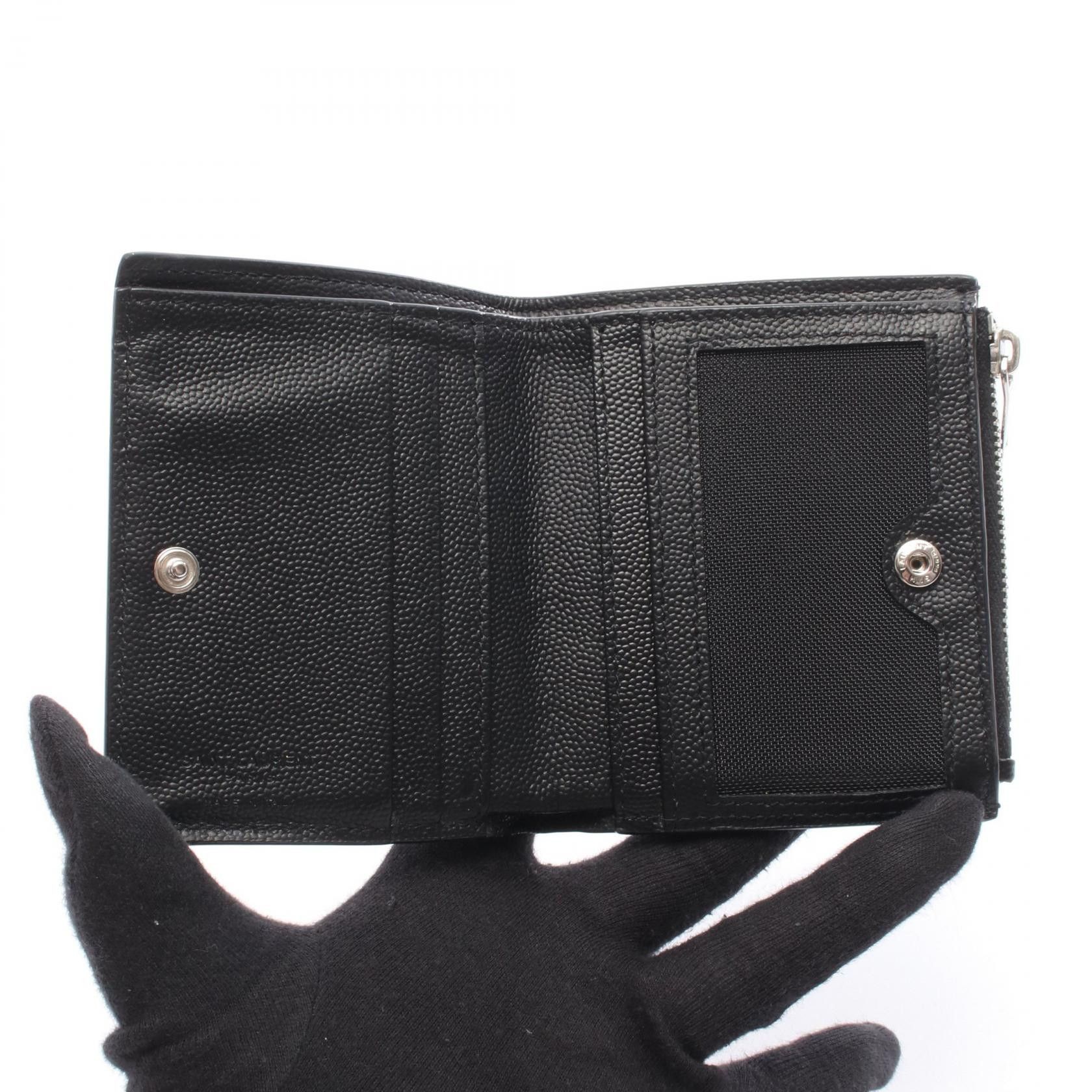 Yves Saint Laurent Yves Saint Laurent Saint Laurent Paris Leather Bifold Wallet Leather Short Wallet DUTY FREE for USA Size ONE SIZE - 3 Thumbnail