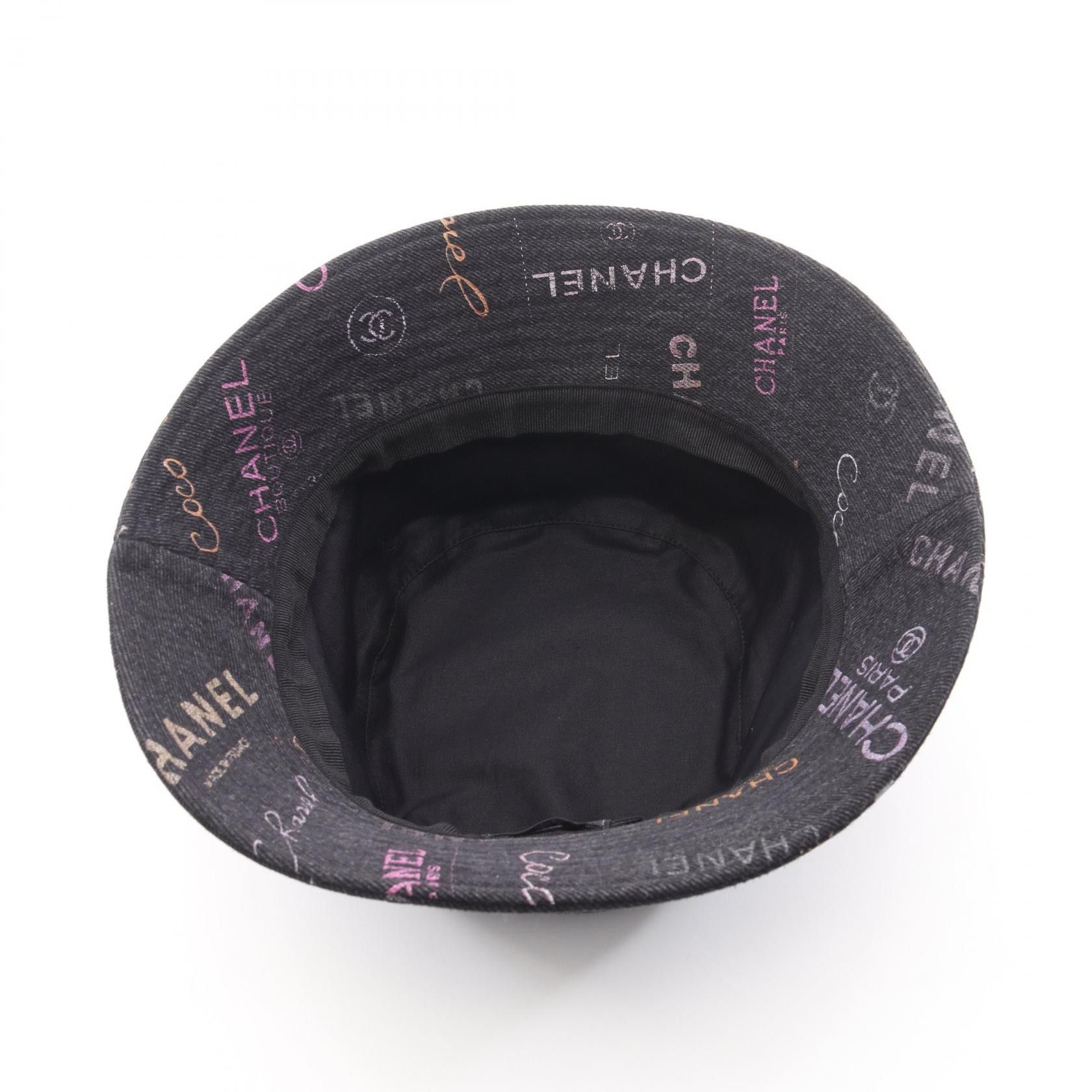 Chanel Chanel Chanel Crusher Denim Cotton Bucket Hat Textile Hats DUTY FREE for USA Size ONE SIZE - 3 Thumbnail