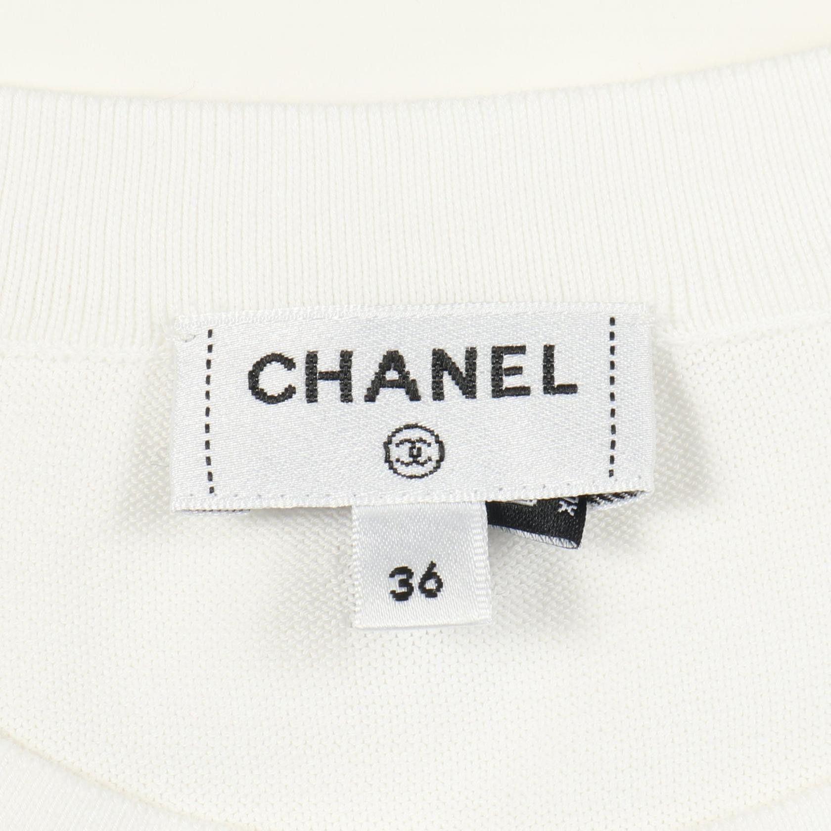 Chanel Chanel Chanel Star Coco Mark Cotton T Shirt Textile T-Shirts P76443K10987 DUTY FREE for USA Size ONE SIZE - 3 Thumbnail