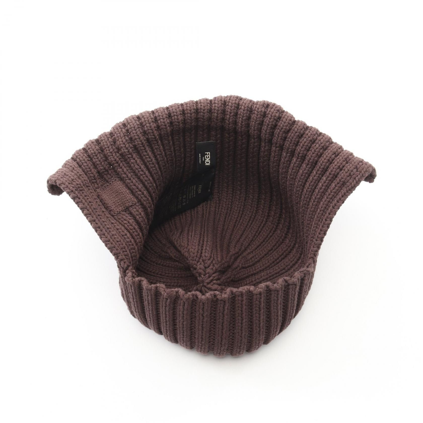 Fendi Fendi Fendi FF Logo Cotton Knit Cap Textile Hats DUTY FREE for USA Size ONE SIZE - 3 Thumbnail